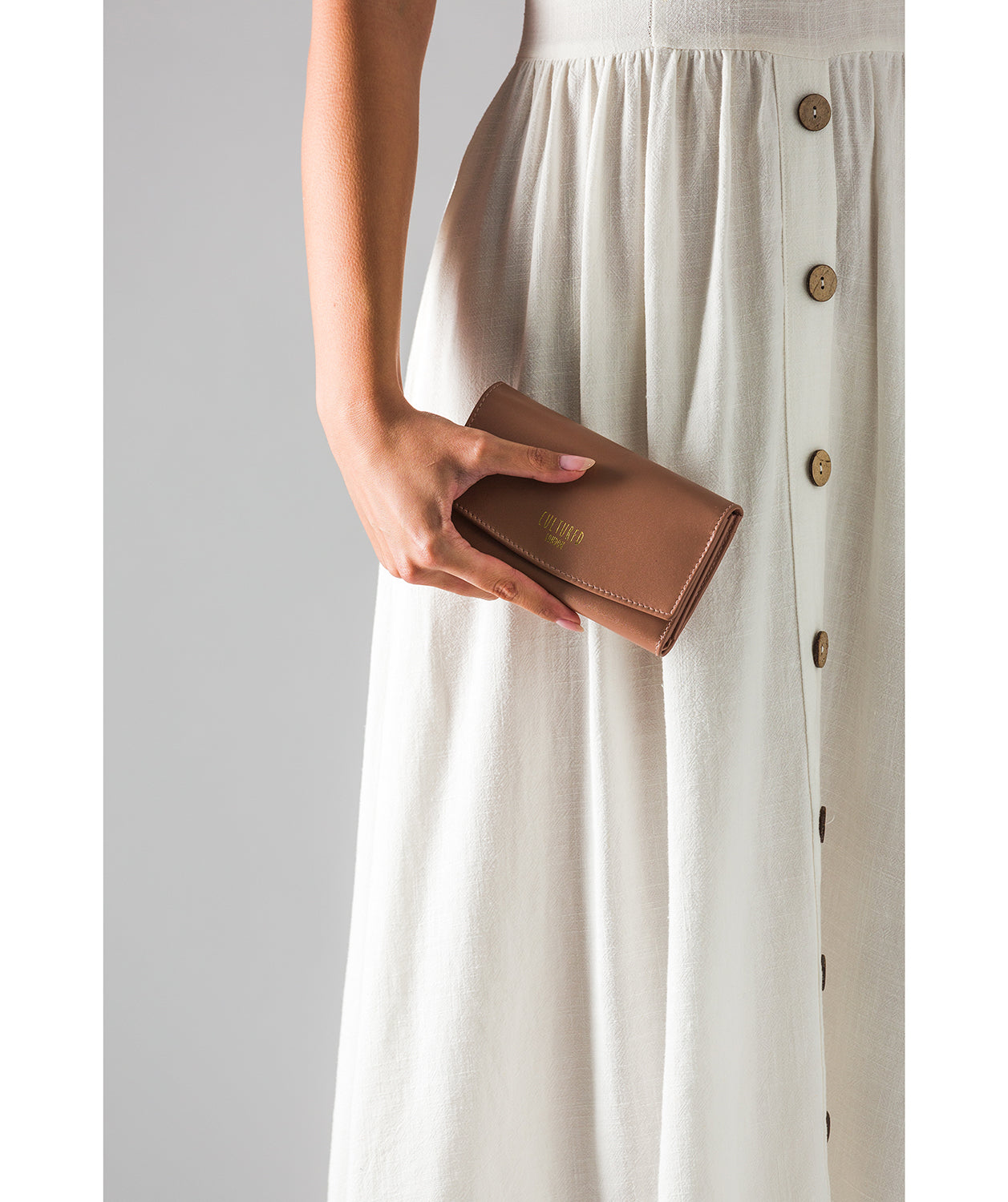 'Aviva' Mocha Leather Purse