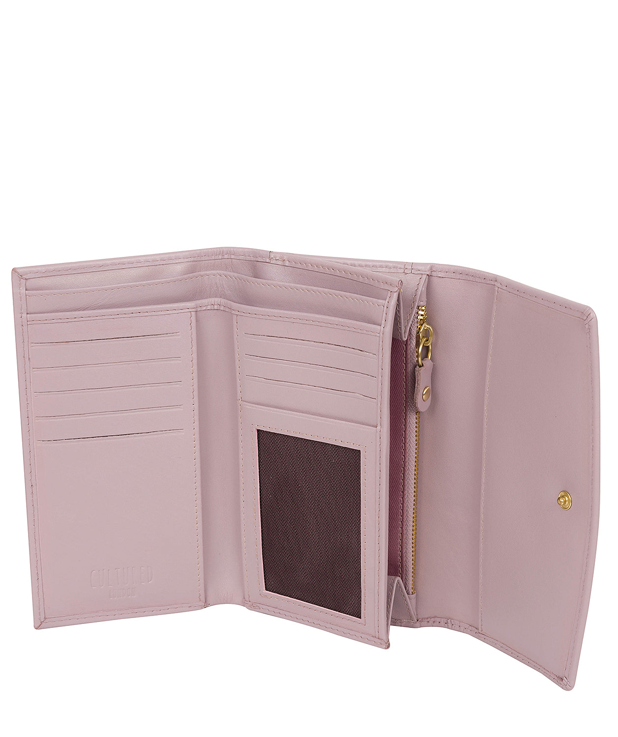 'Aviva' Subtle Lilac Leather Purse