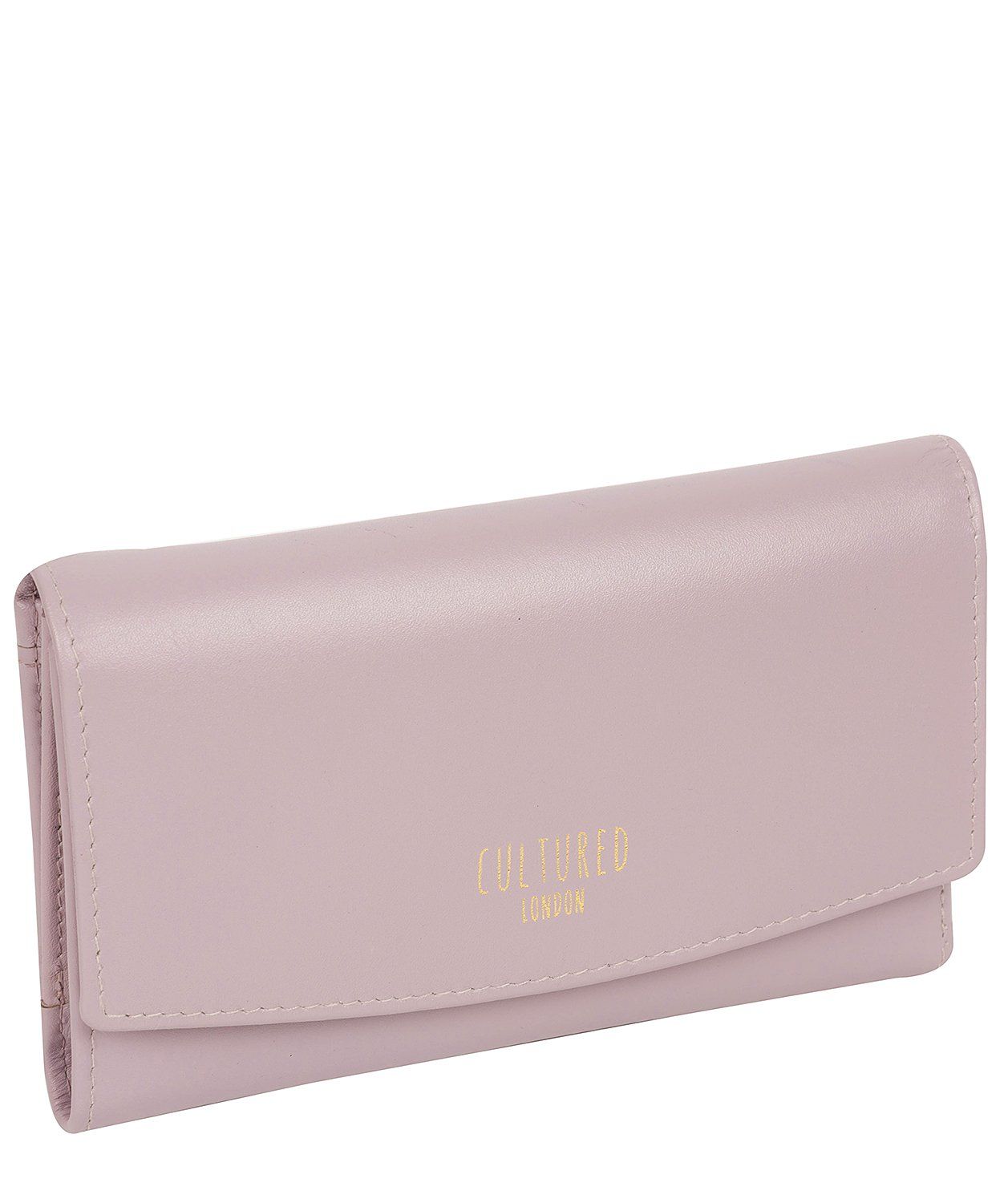 'Aviva' Subtle Lilac Leather Purse