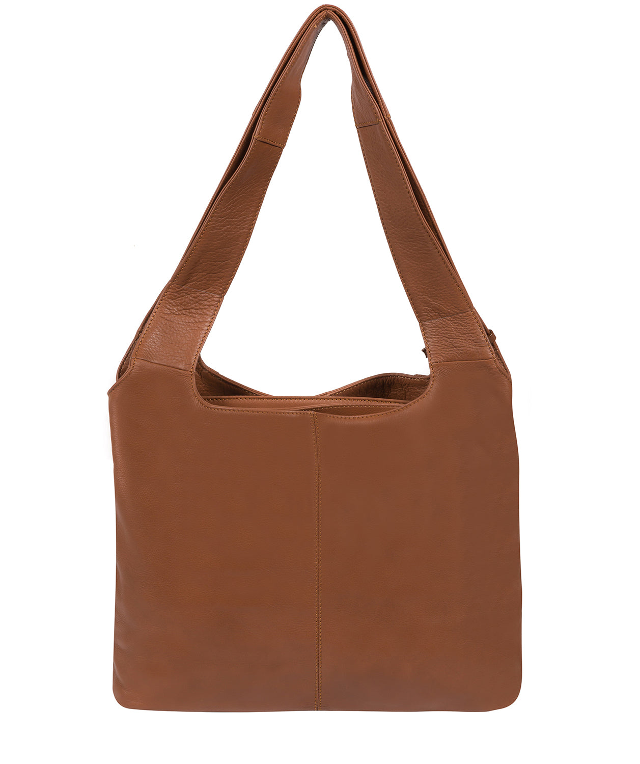 'Boston' Dark Tan Leather Shoulder Bag