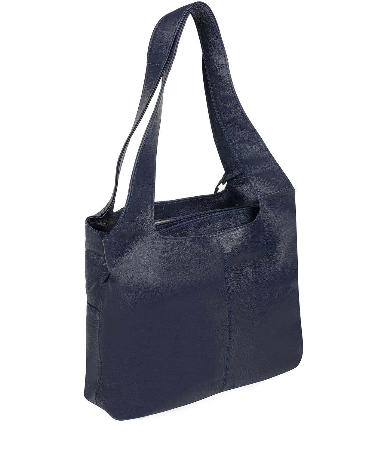 'Boston' Ink Leather Shoulder Bag