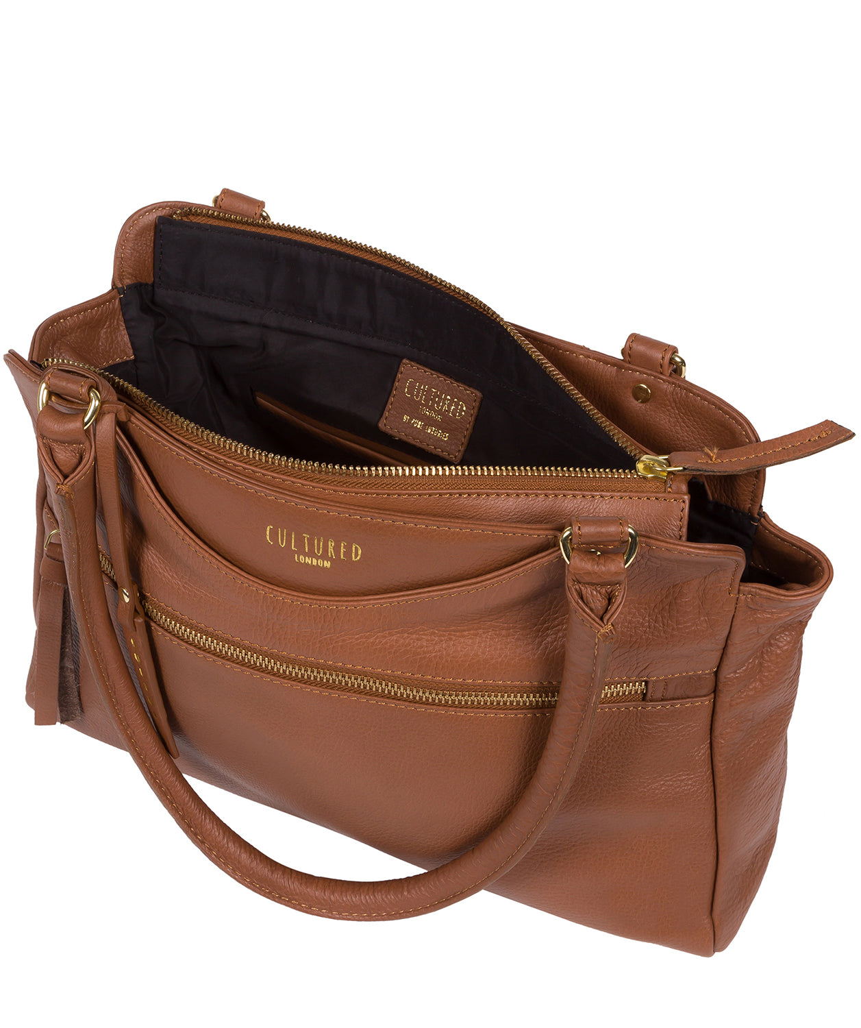 'Shadwell' Dark Tan Leather Handbag