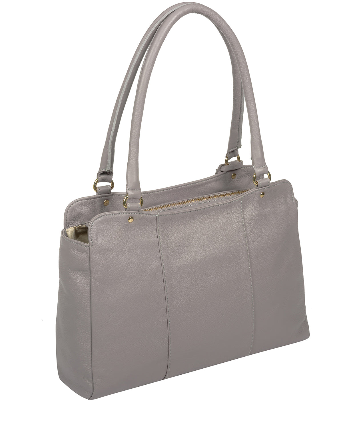 'Shadwell' Grey Leather Handbag
