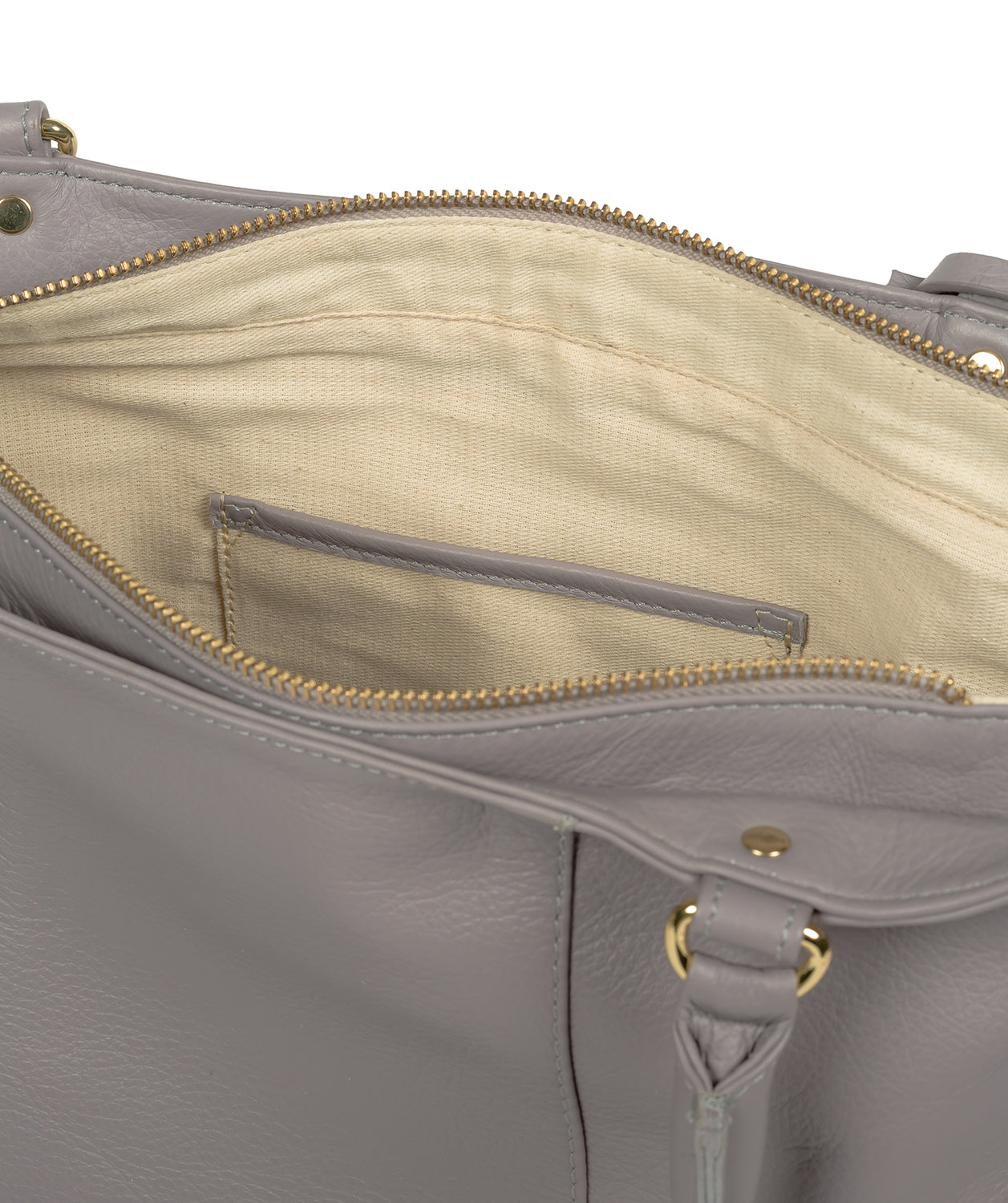 'Shadwell' Grey Leather Handbag