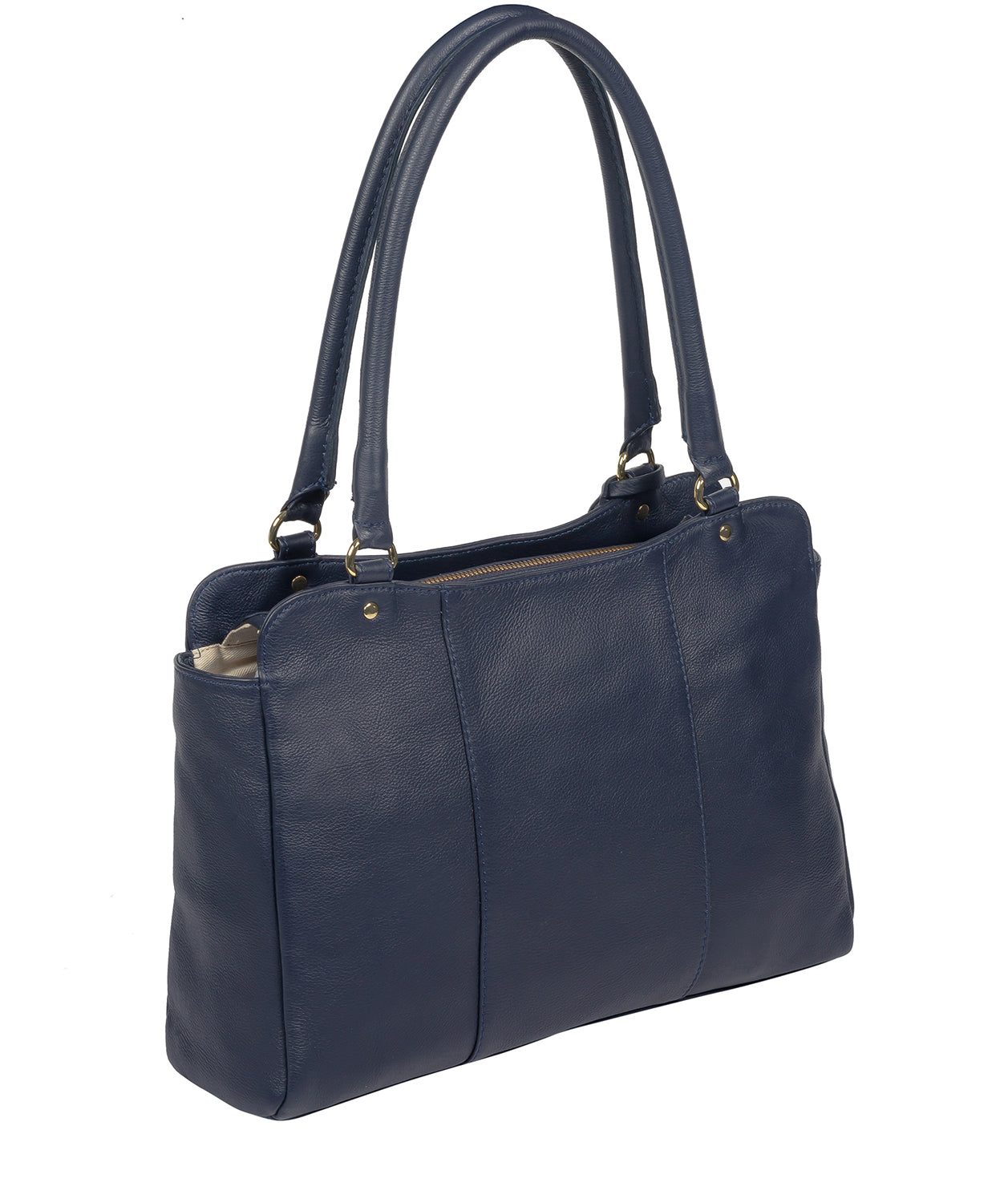 'Shadwell' Ink Leather Handbag