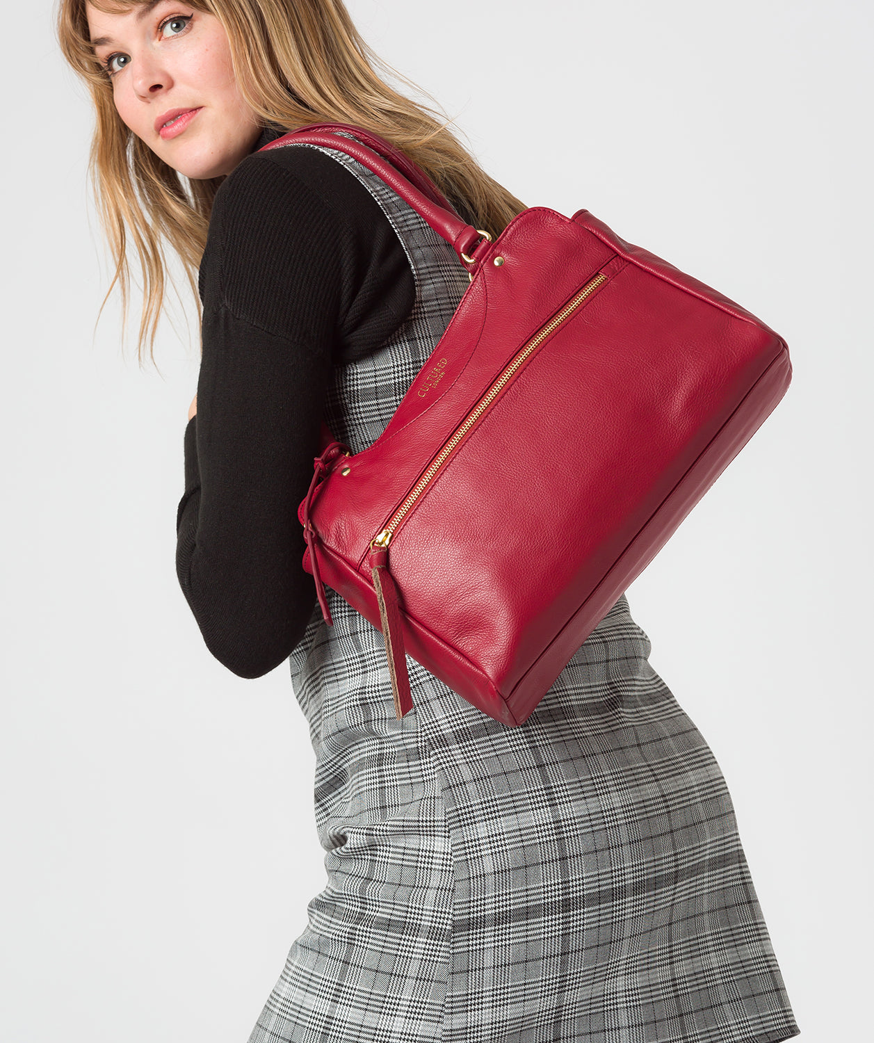 'Shadwell' Red Leather Handbag