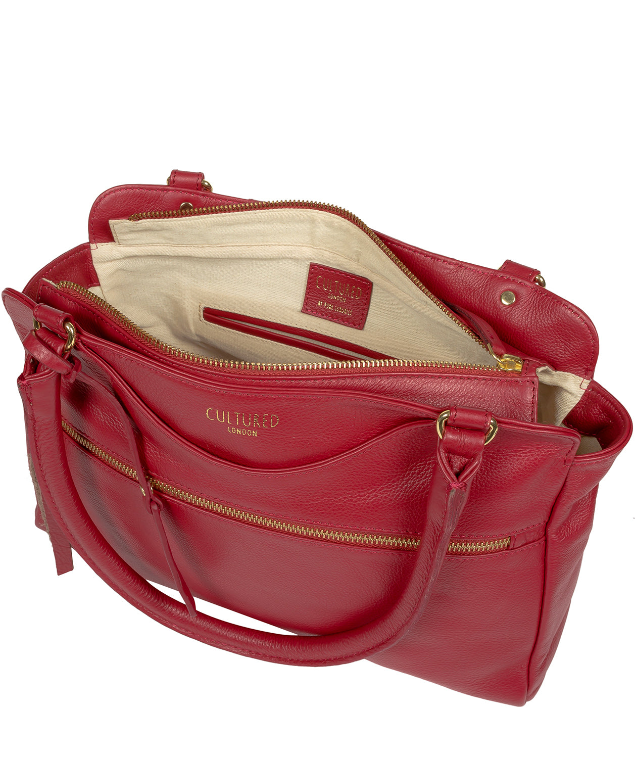 'Shadwell' Red Leather Handbag