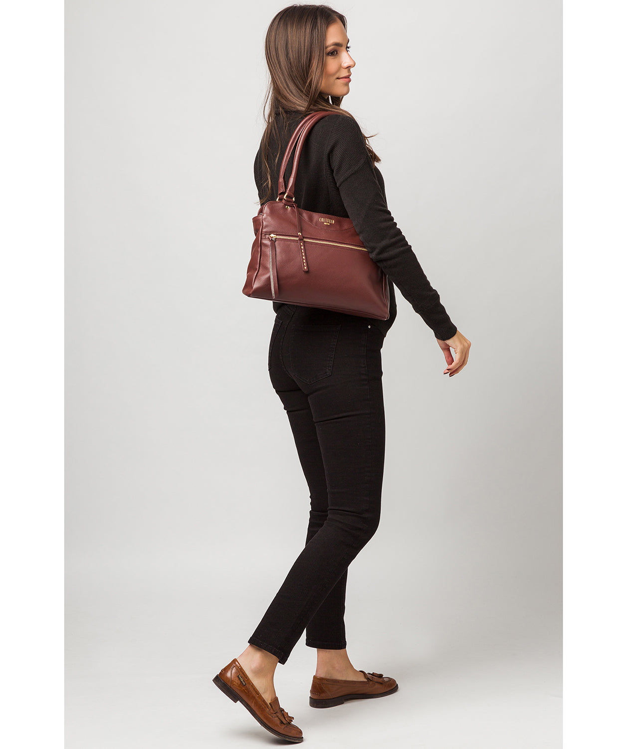 'Shadwell' Rich Chestnut Leather Handbag