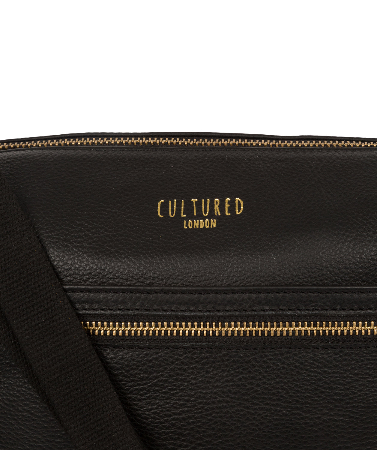 'Gants' Black Leather Cross Body Bag