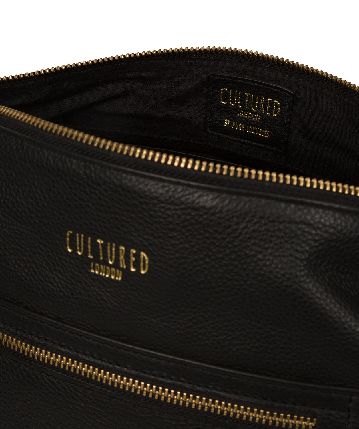 'Gants' Black Leather Cross Body Bag