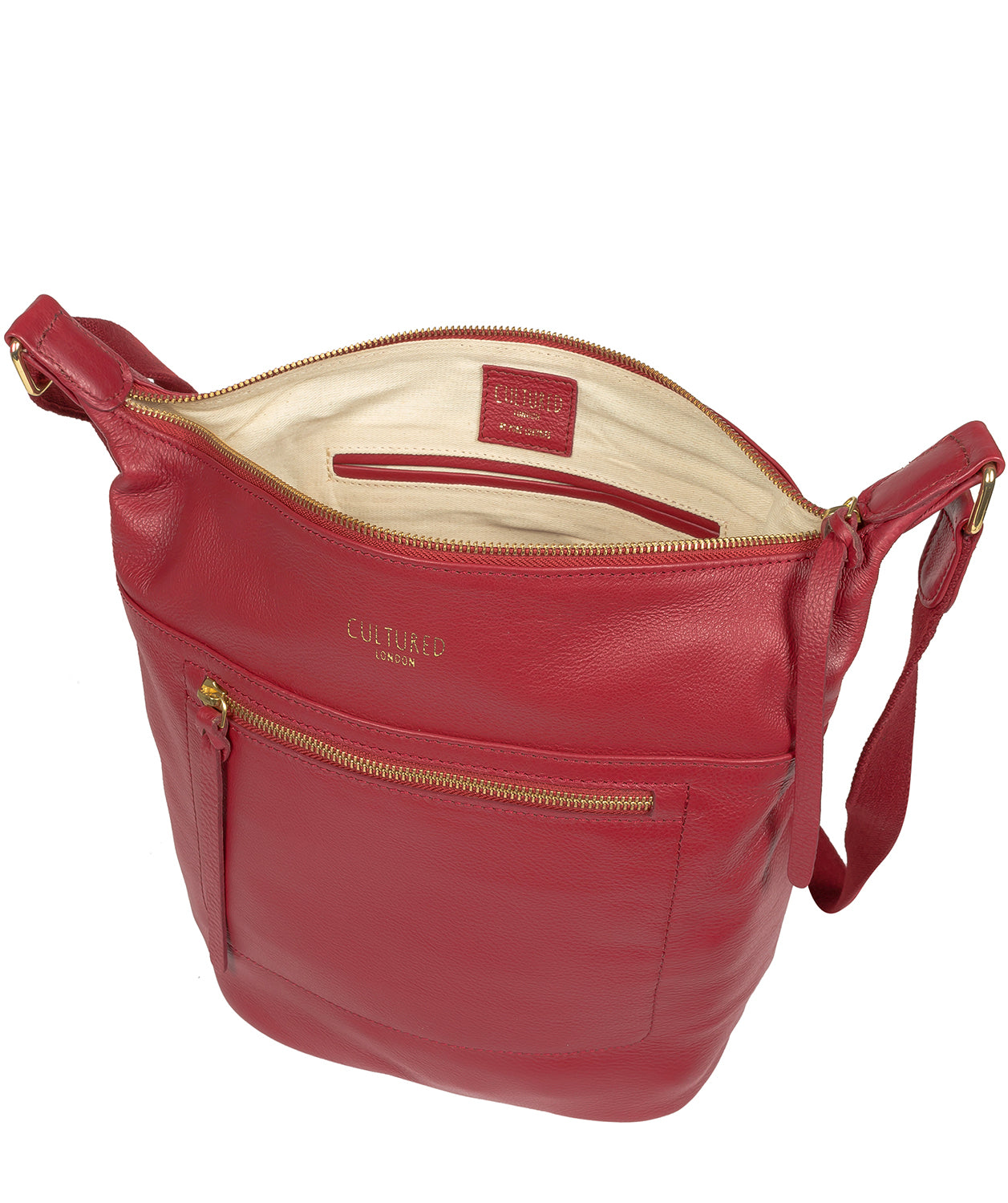 'Gants' Red Leather Cross Body Bag