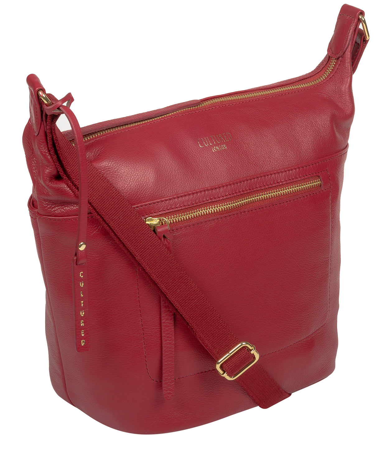 'Gants' Red Leather Cross Body Bag