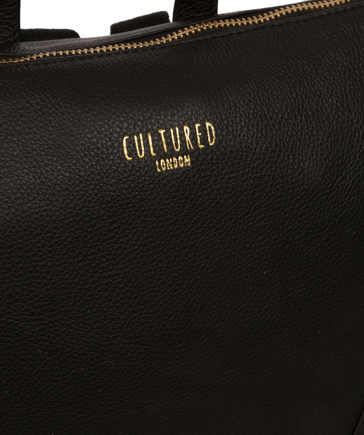 'Iiford' Black Leather Backpack