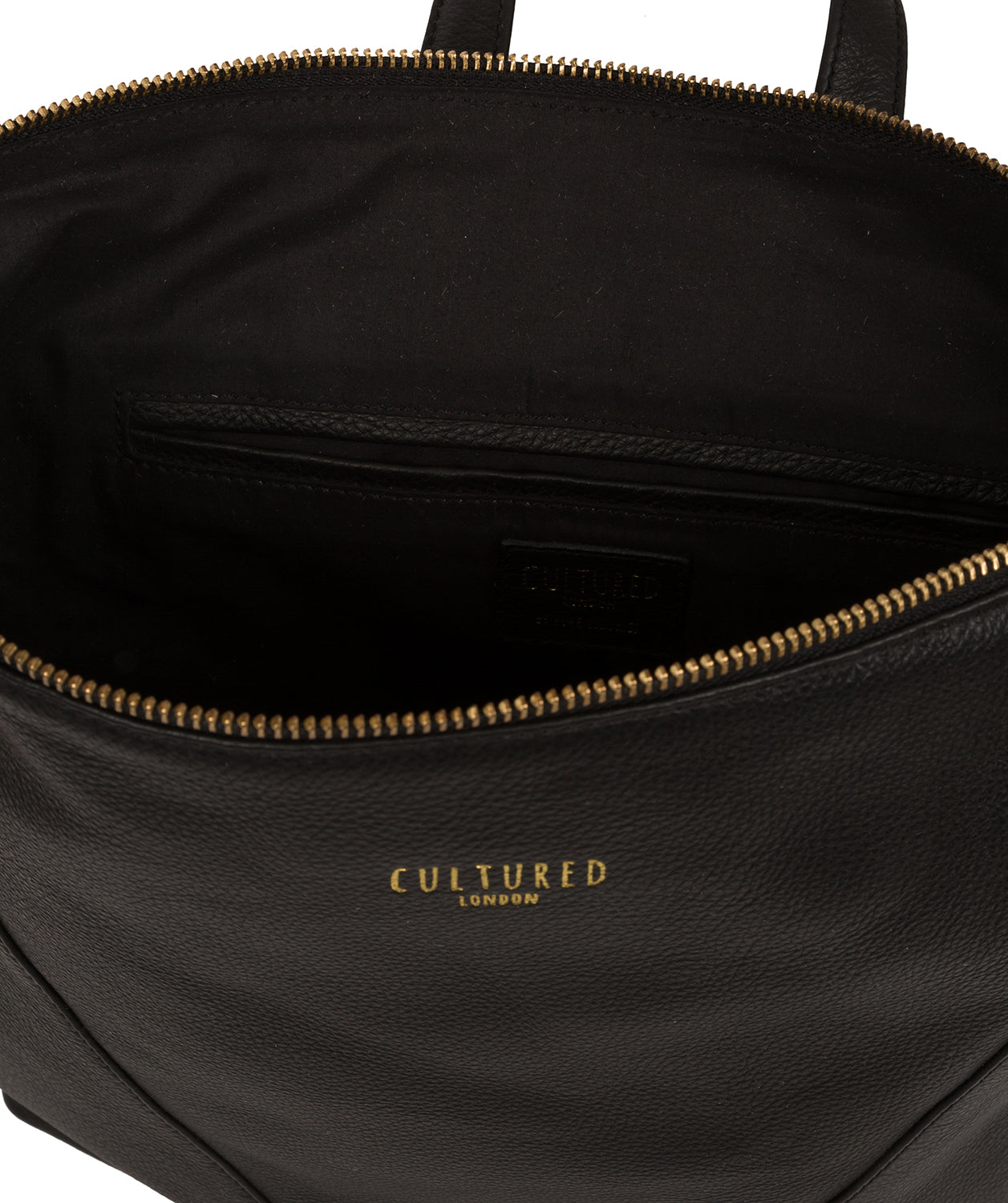 'Iiford' Black Leather Backpack