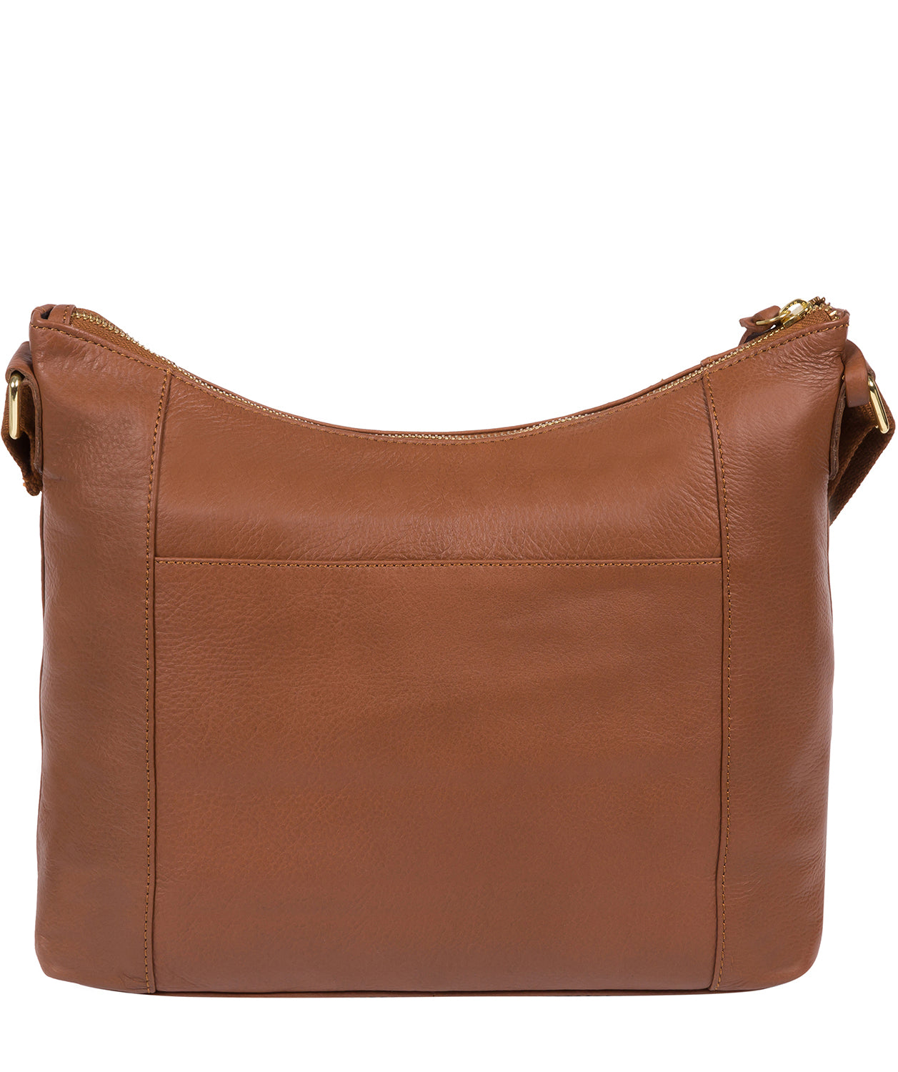 'Iver' Dark Tan Leather Shoulder Bag