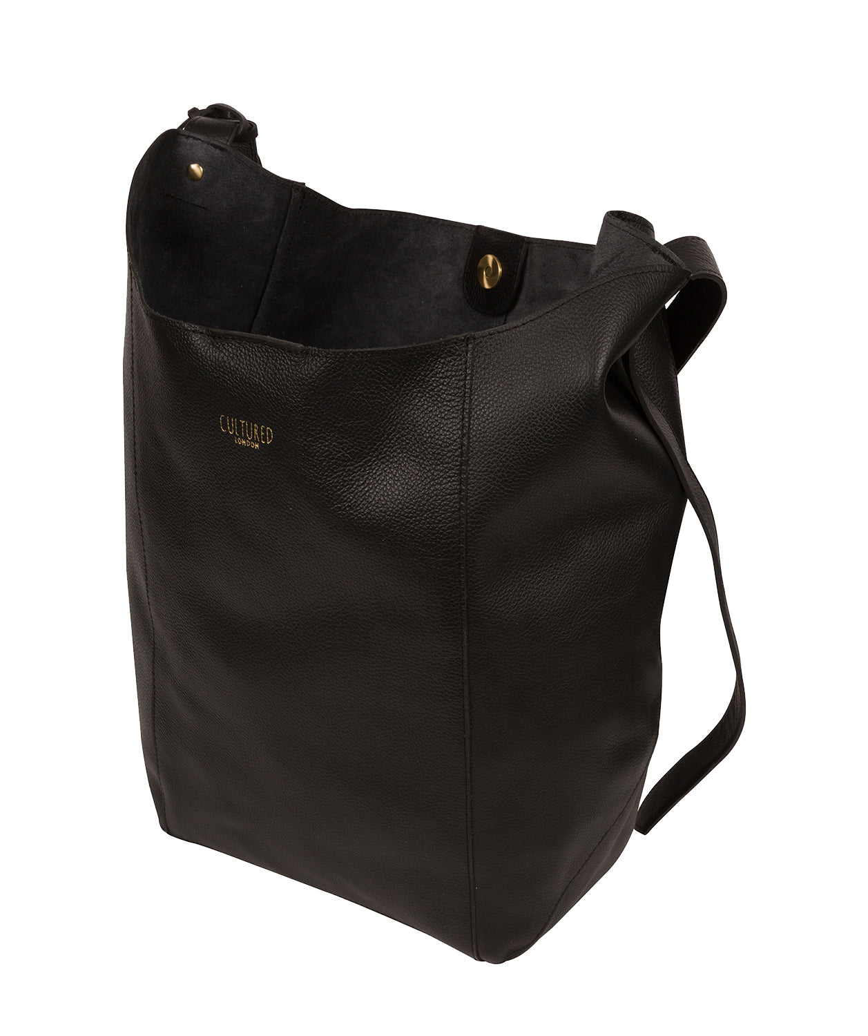 'Harrow' Black Leather Shoulder Bag