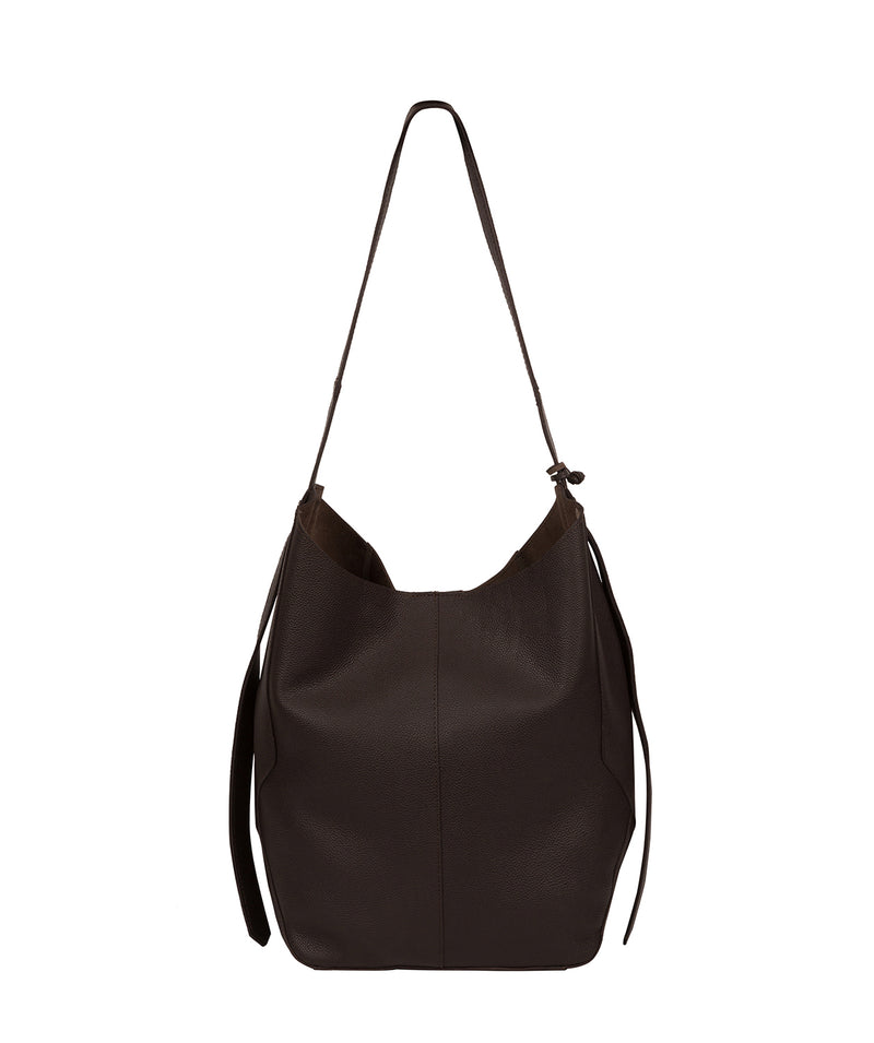 'Harrow' Dark Brown Leather Shoulder Bag