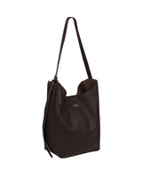 'Harrow' Dark Brown Leather Shoulder Bag