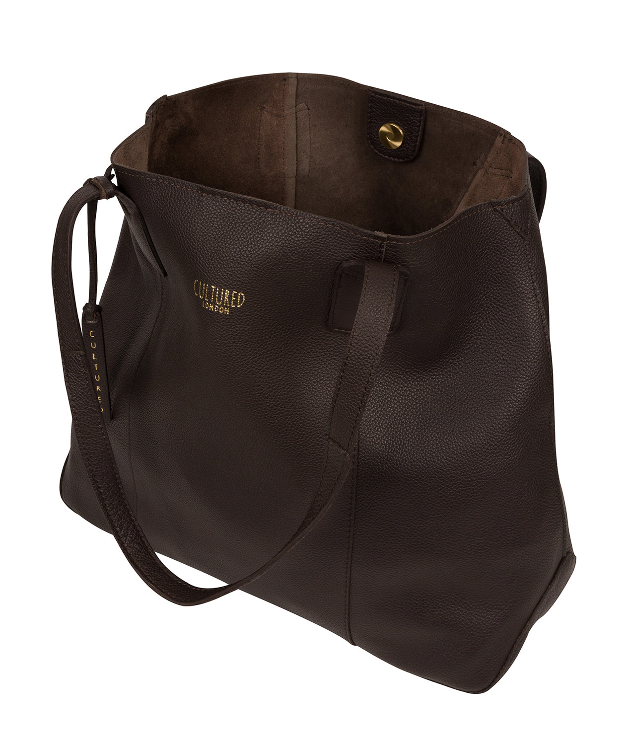 'Kingston' Dark Brown Leather Tote Bag