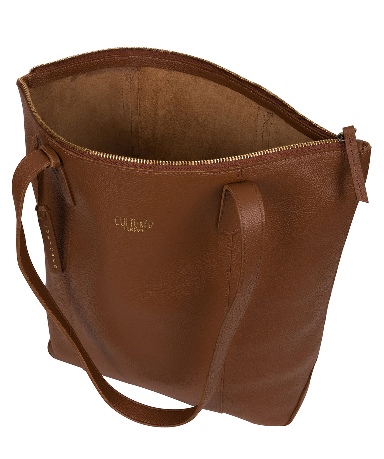 'Havering' Tan Leather Tote Bag