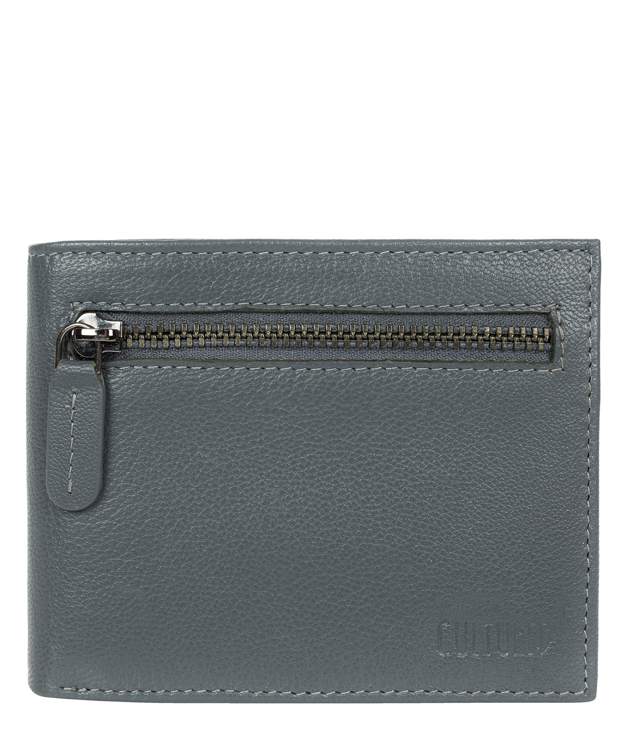 'Victor' Gun Metal Leather Tri-Fold Wallet image 1