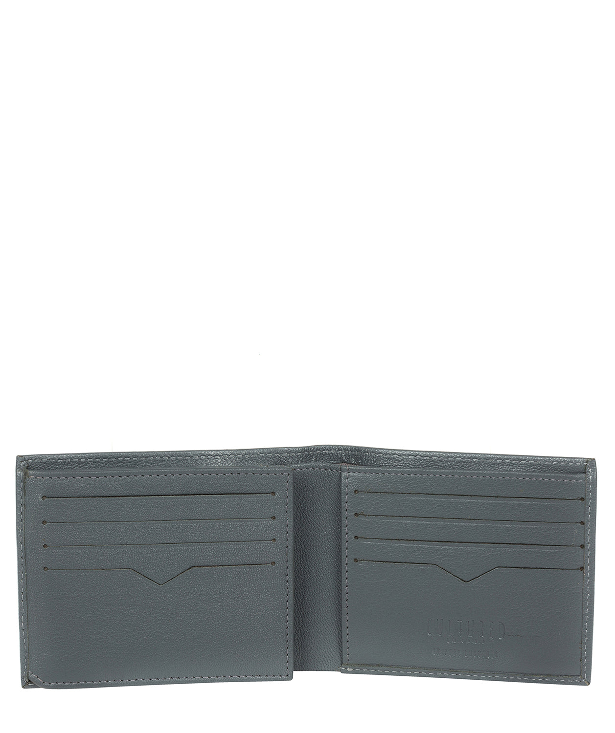 'Victor' Gun Metal Leather Tri-Fold Wallet image 3