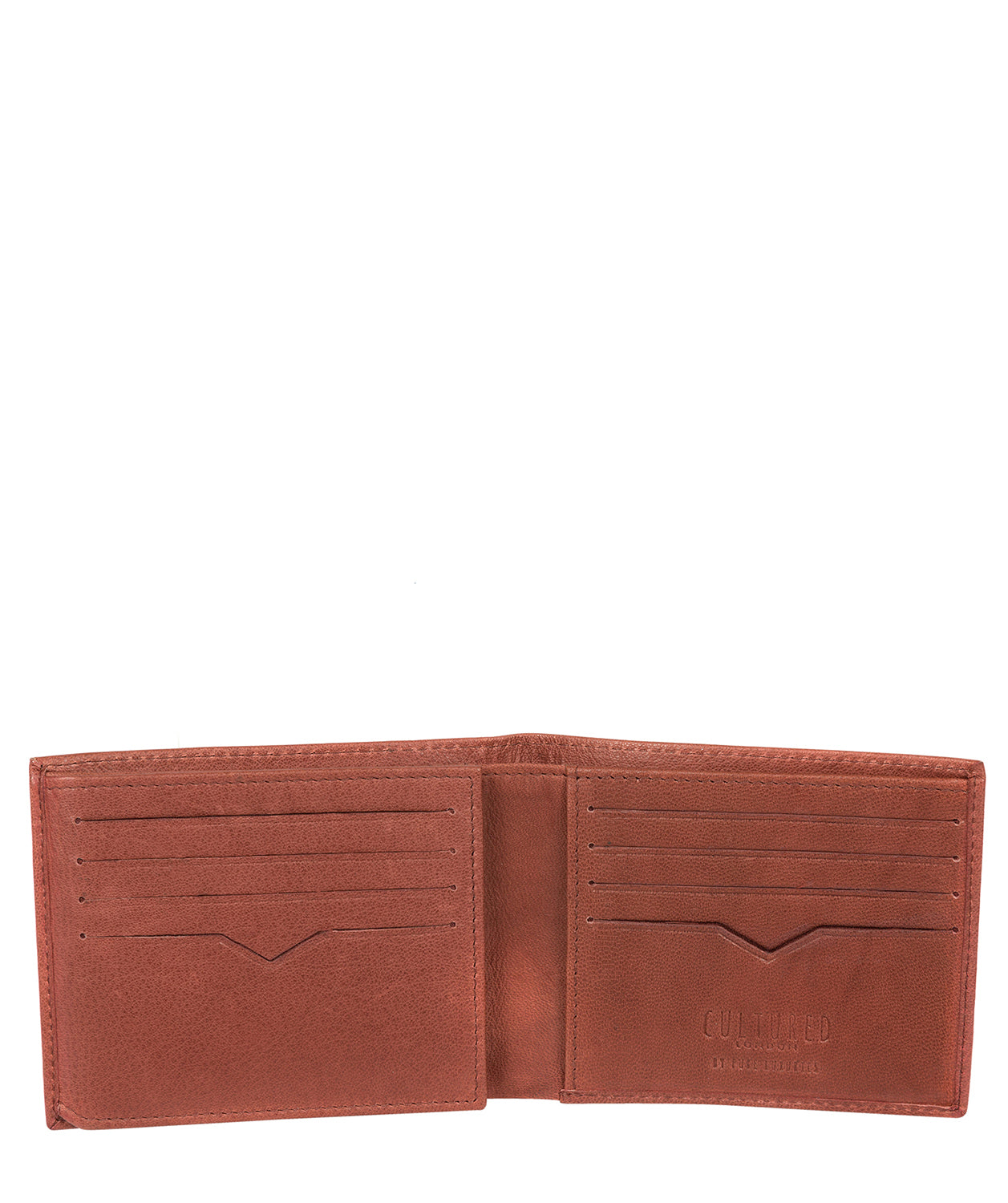 'Victor' Vintage Brick Leather Tri-Fold Wallet image 3