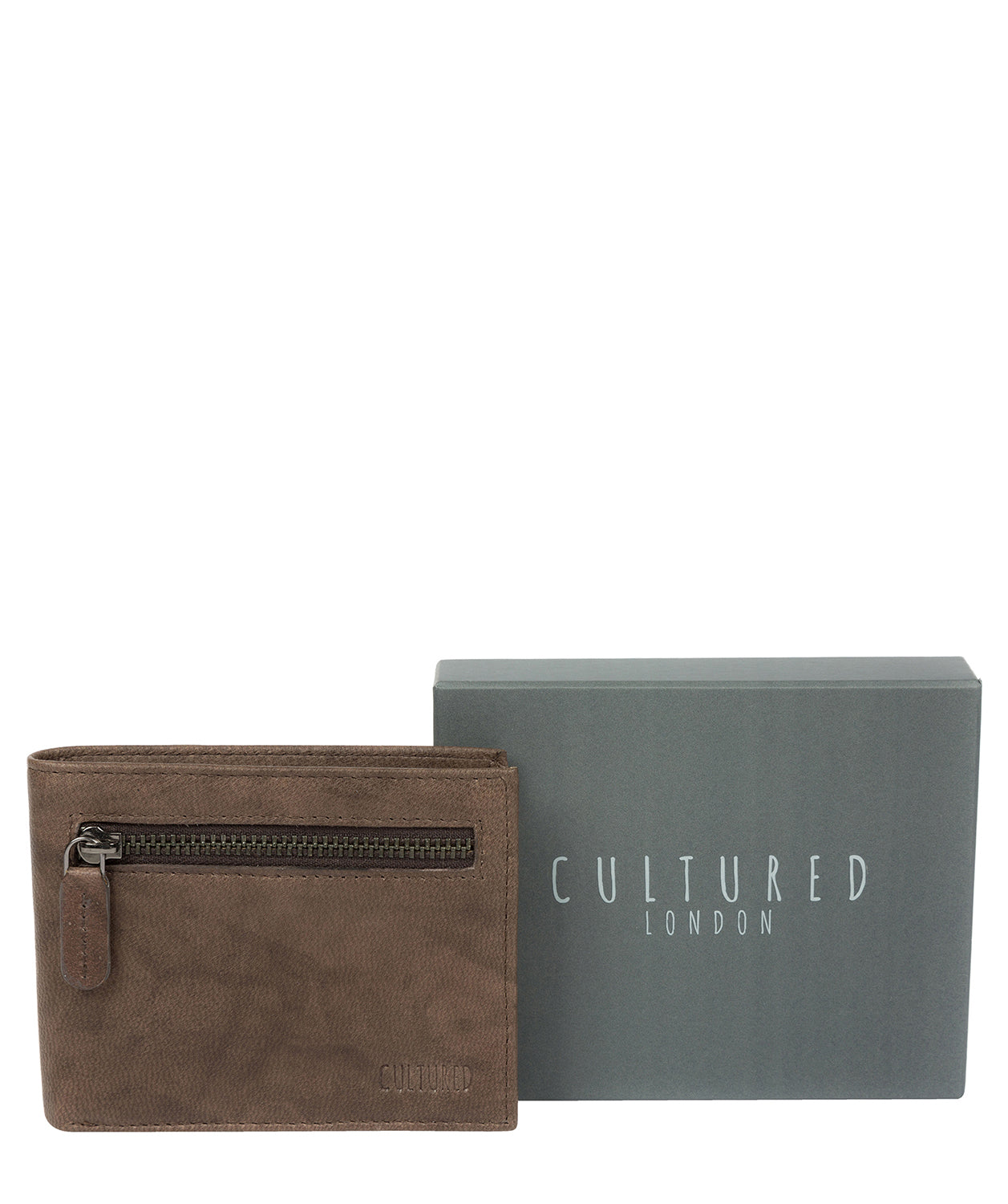 'Victor' Vintage Brown Leather Tri-Fold Wallet image 6