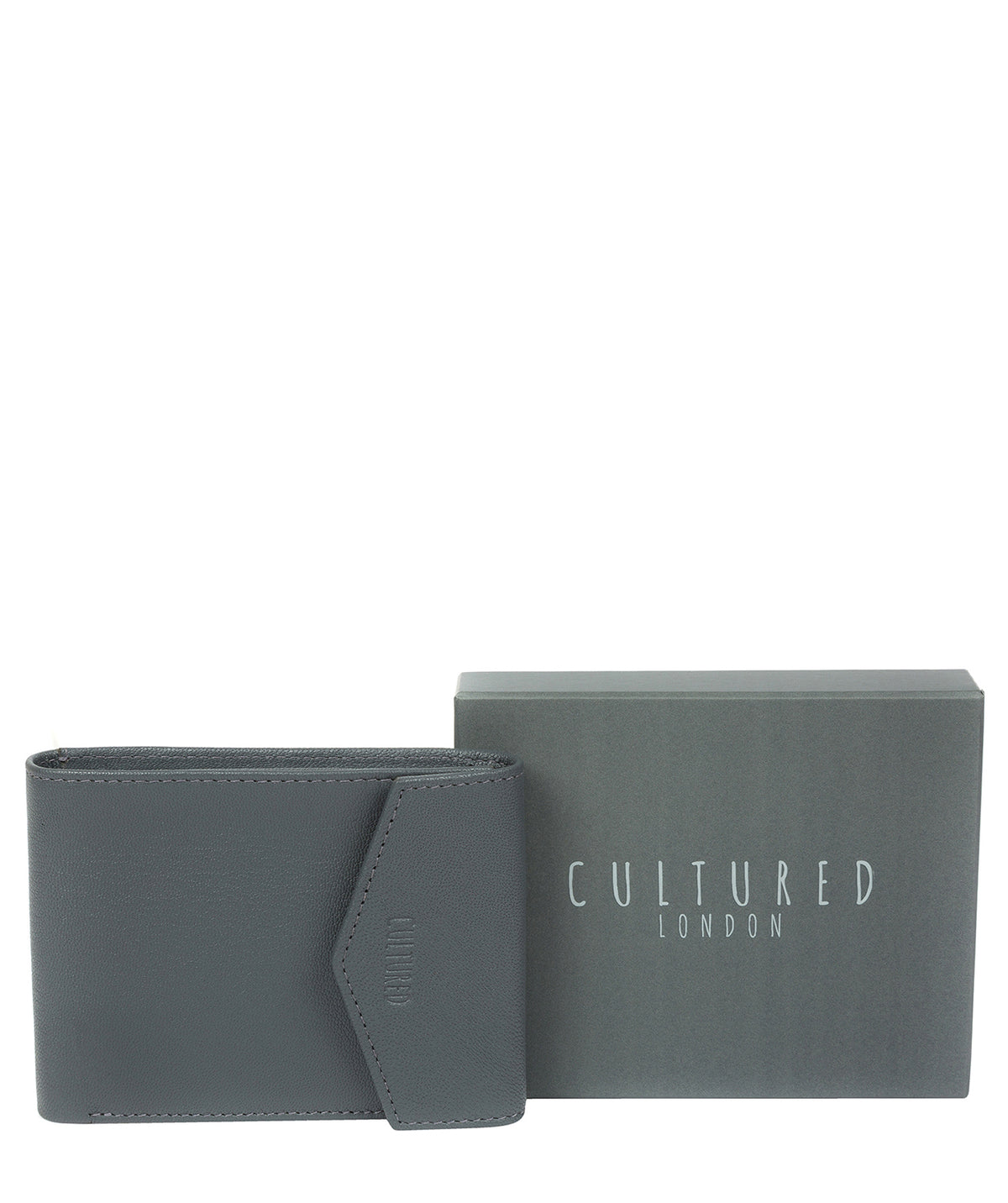 'Doyle' Gun Metal Leather Bi-Fold Wallet image 6