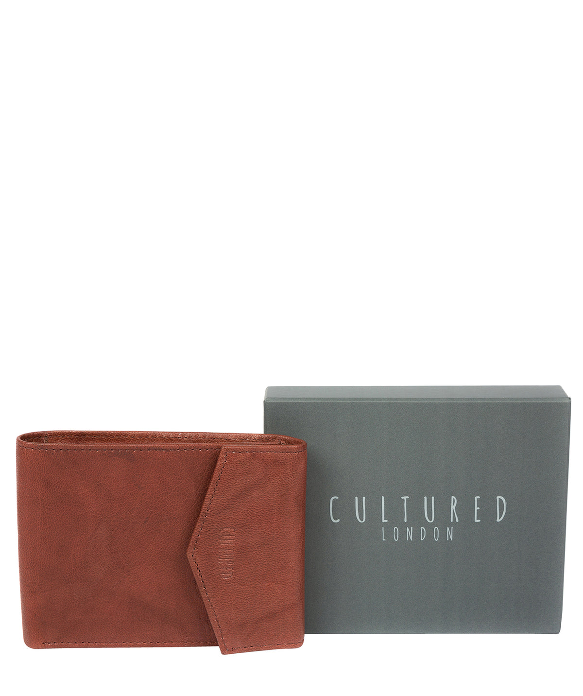 'Doyle' Vintage Brick Leather Bi-Fold Wallet image 6