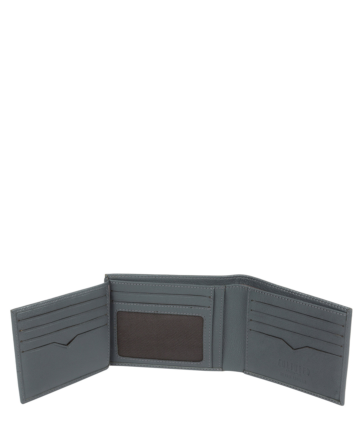 'Niall' Gun Metal Leather Tri-Fold Wallet image 3