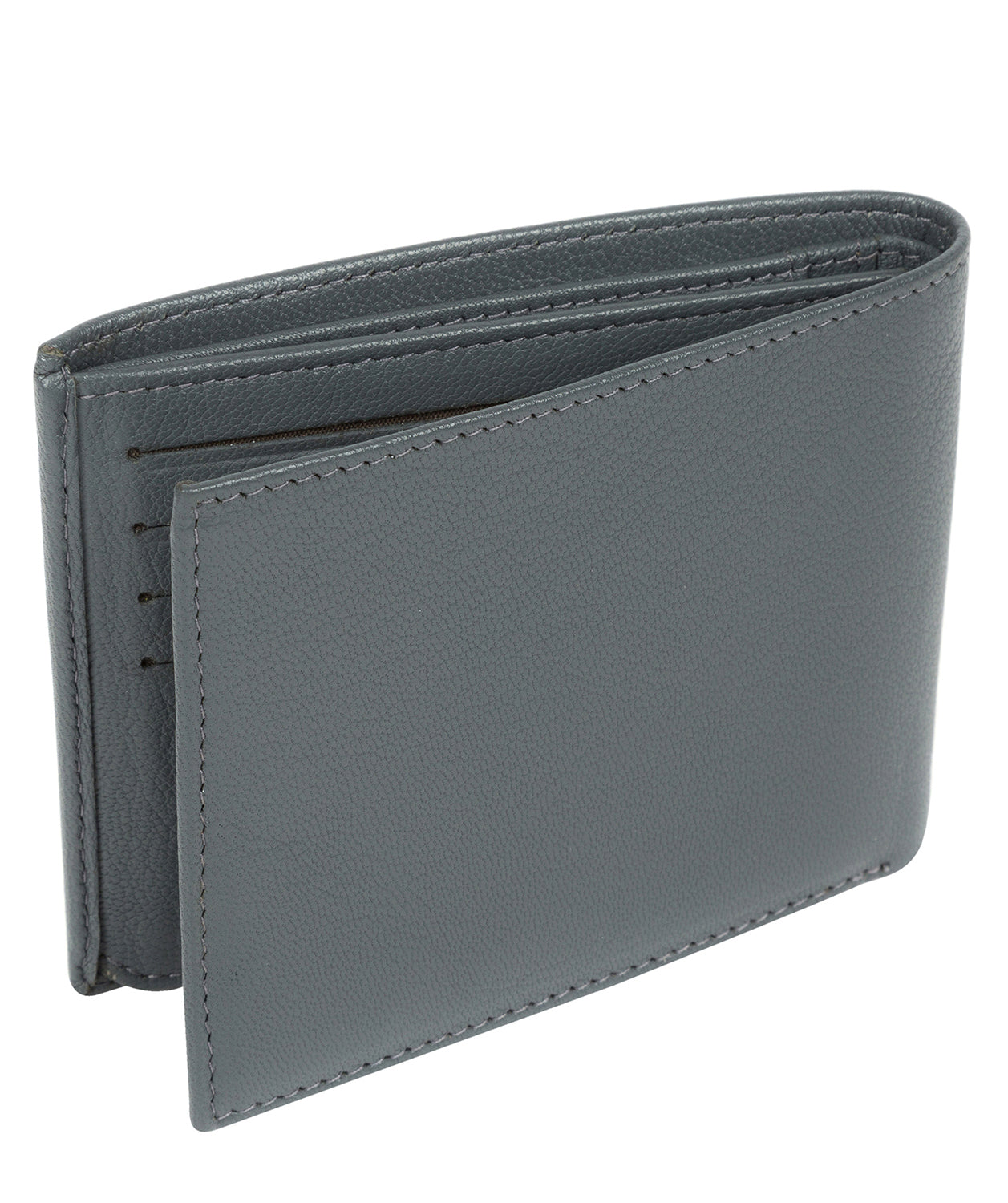 'Niall' Gun Metal Leather Tri-Fold Wallet image 5
