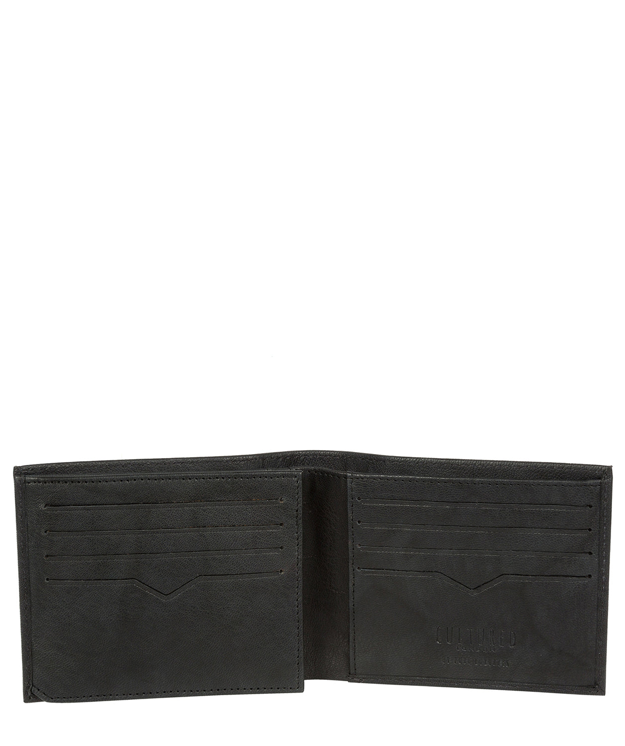 'Niall' Vintage Black Leather Tri-Fold Wallet image 3