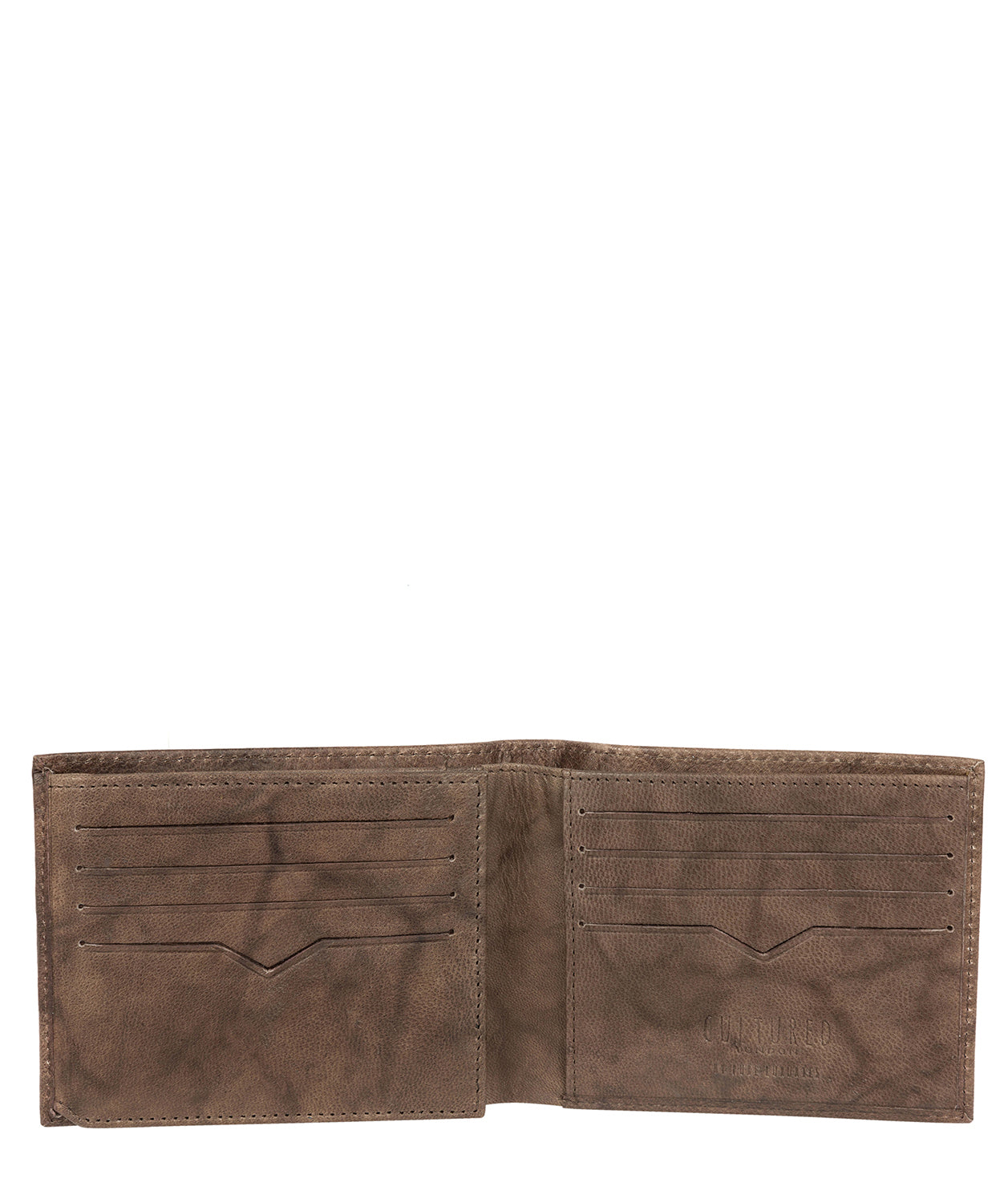 'Niall' Vintage Brown Leather Tri-Fold Wallet image 3