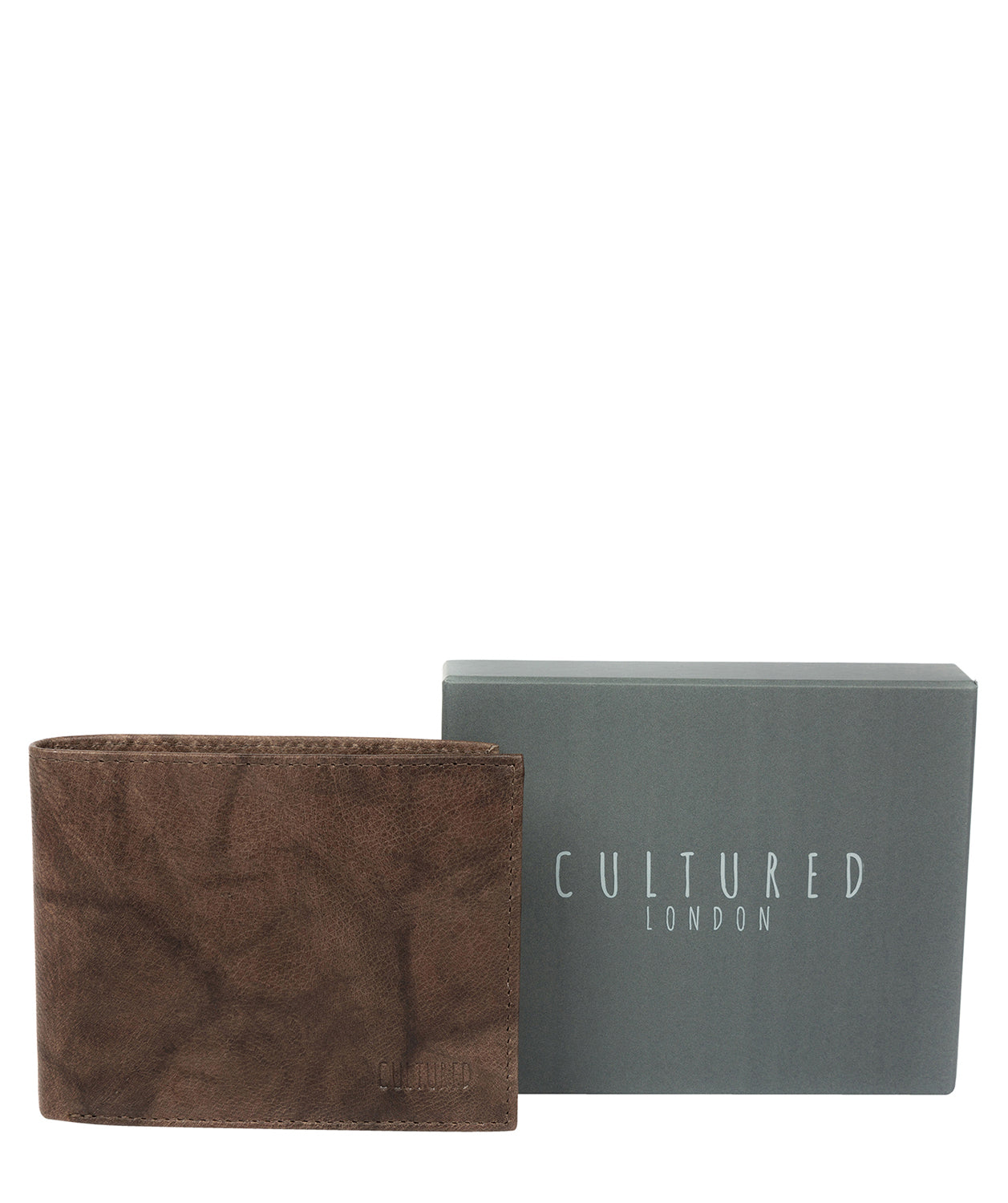 'Niall' Vintage Brown Leather Tri-Fold Wallet image 6