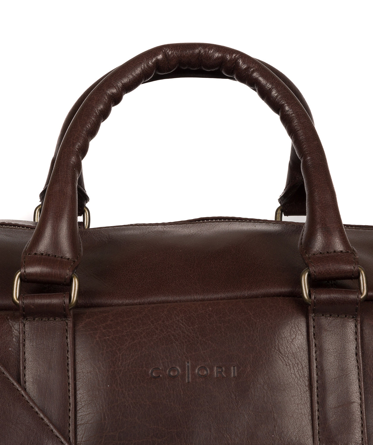 'Giambino' Italian-Inspired Espresso Leather Holdall image 6
