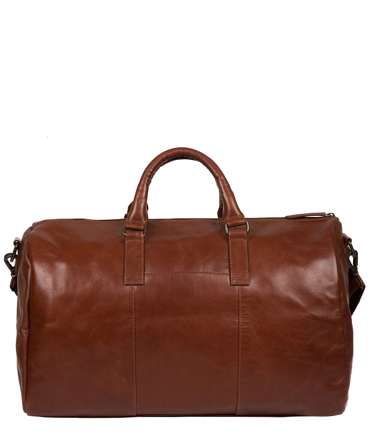 'Lucca' Italian-Inspired Umber Brown Leather Holdall image 3