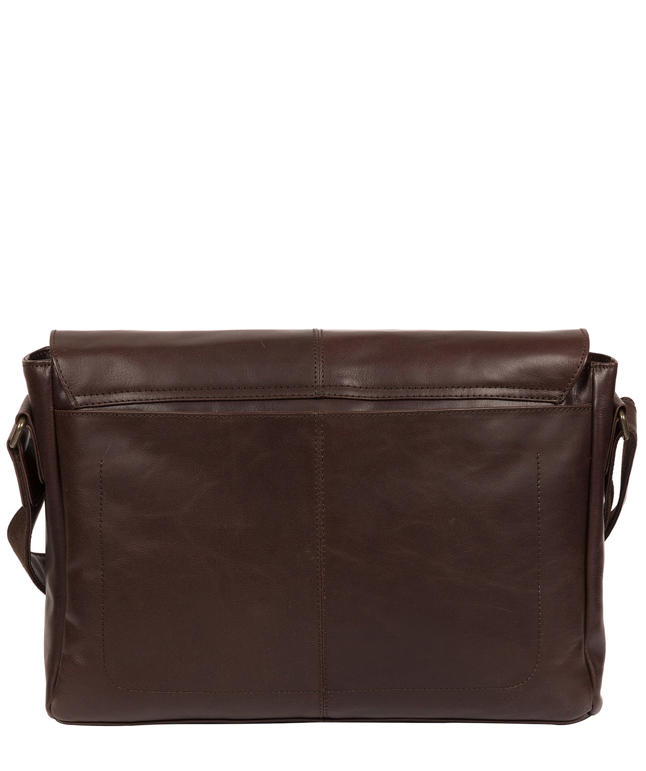 'Maldini' Italian-Inspired Espresso Leather Messenger Bag image 3