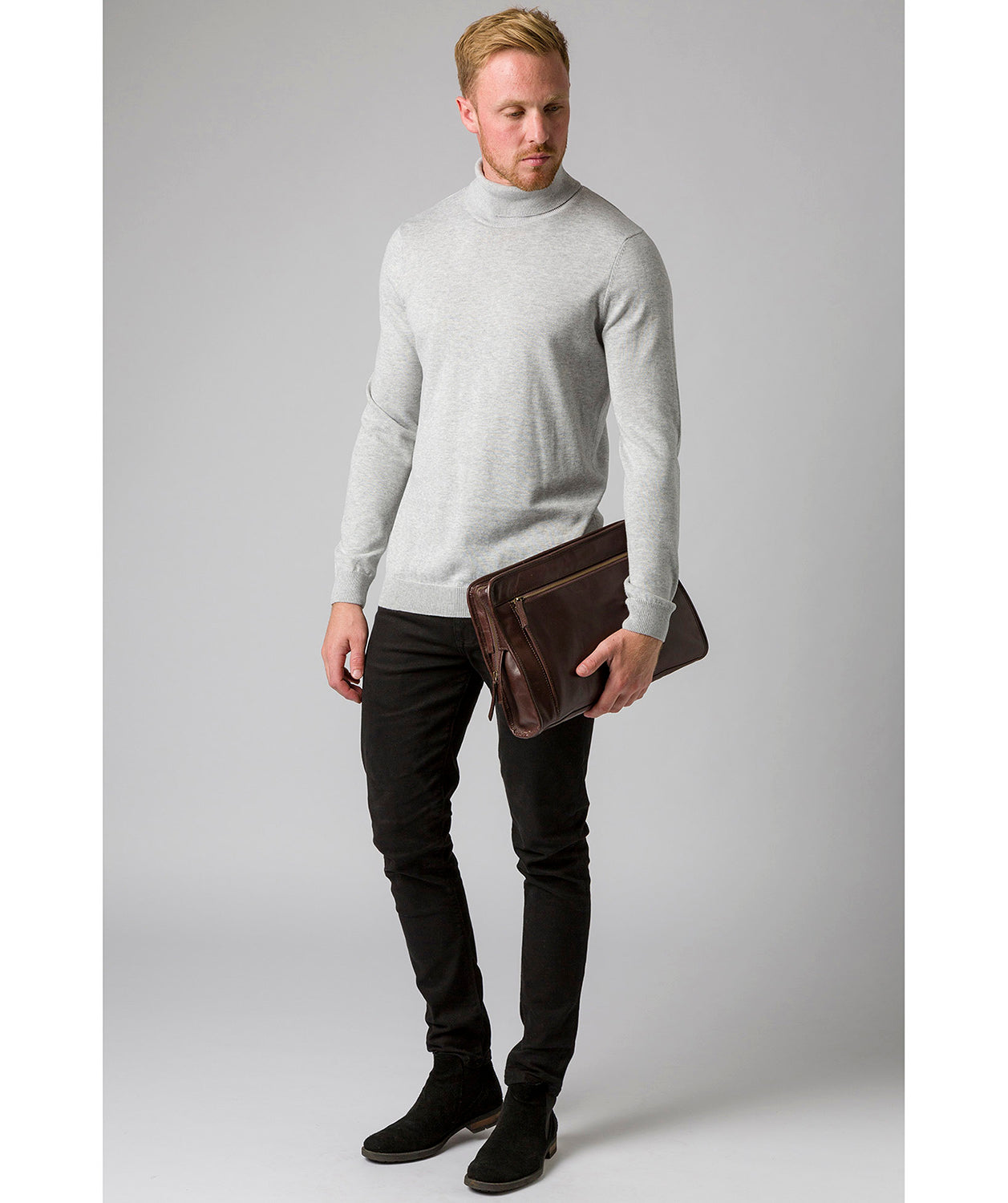 'Pirlo' Italian-Inspired Espresso Leather Document Case image 2