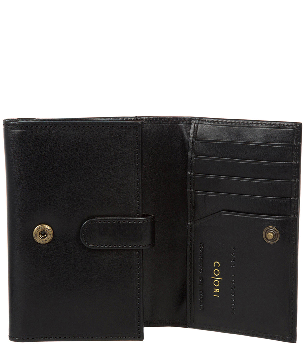 'Capri' Italian-Inspired Black Leather RFID Purse
image 7