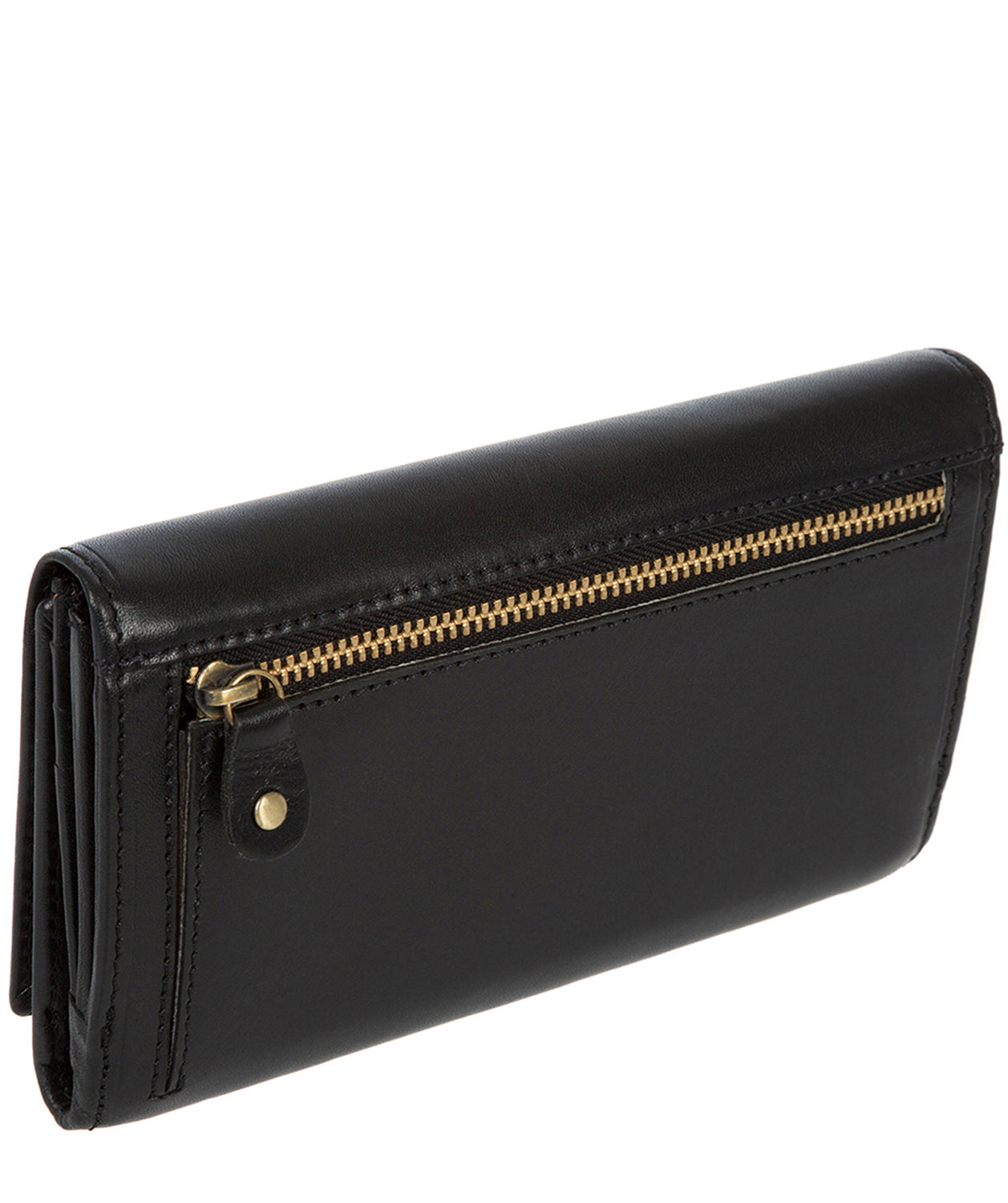 Perugia' Italian-Inspired Black Leather RFID Tri-fold Purse image 5