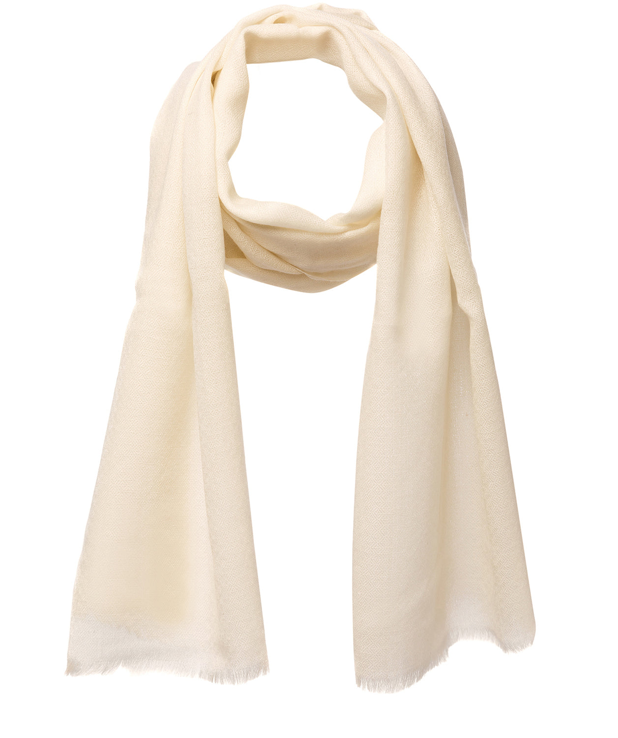 Cream Coloured Fine Quality Cashmere Scarf