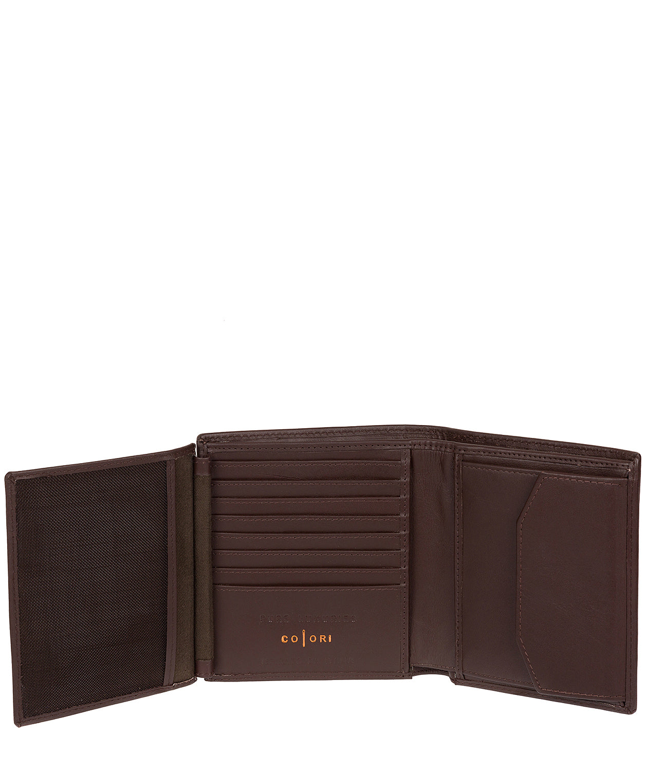 'Taranto' Italian-Inspired Brown Tri-Fold Leather RFID Wallet