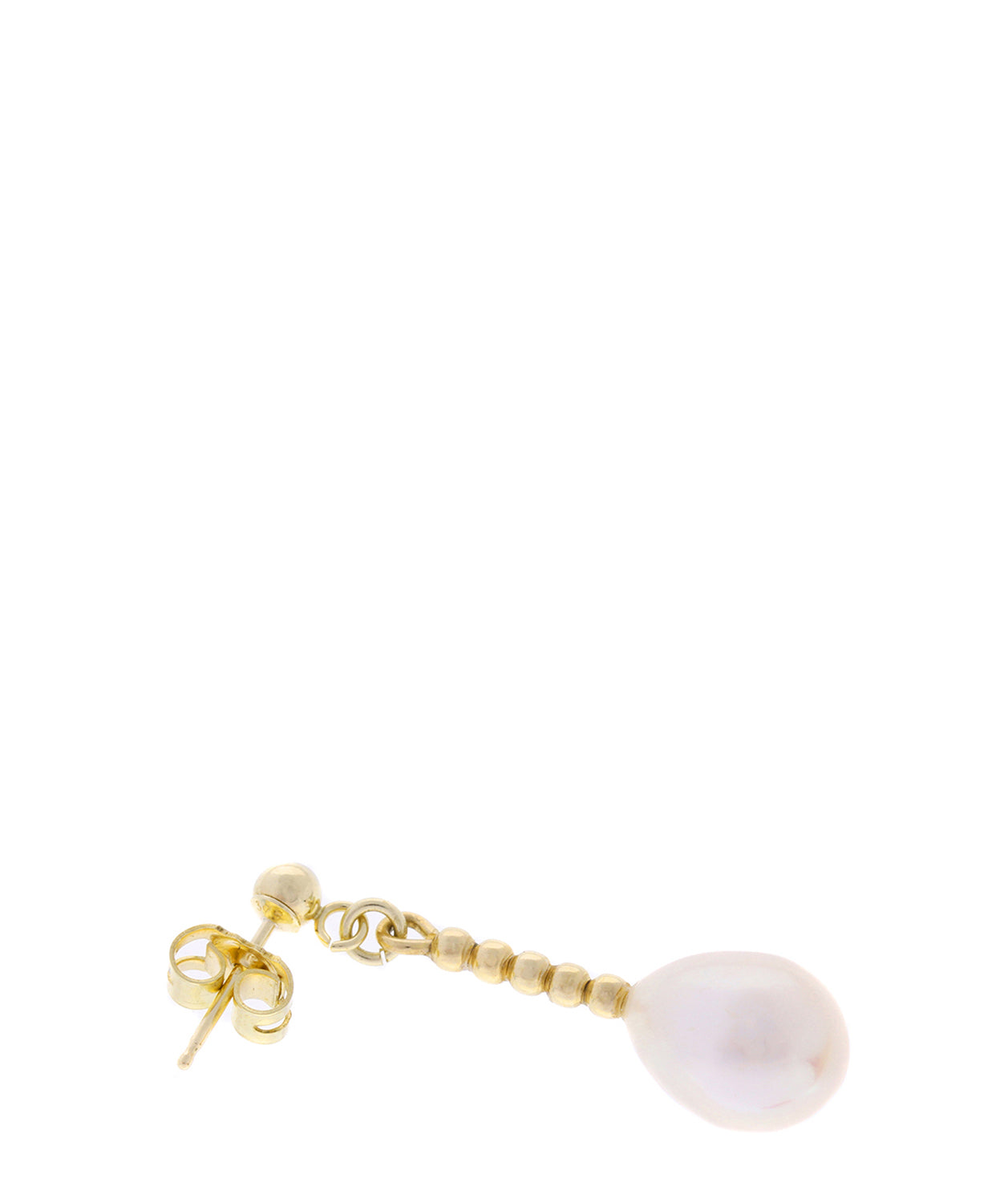 Gift Packaged 'Neve' White River Pearl & 9ct Yellow Gold Drop Earrings