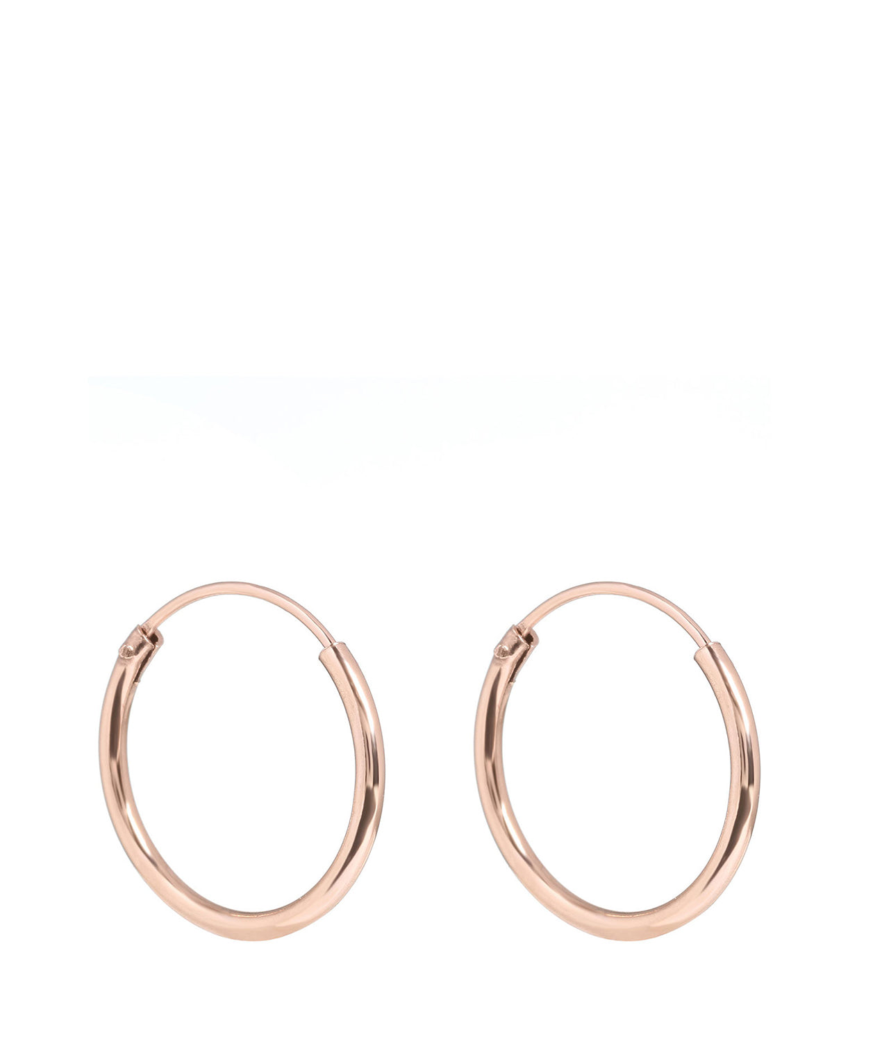 Gift Packaged 'Dakoda' Sterling Silver Rose Gold Plated Hoop Earrings