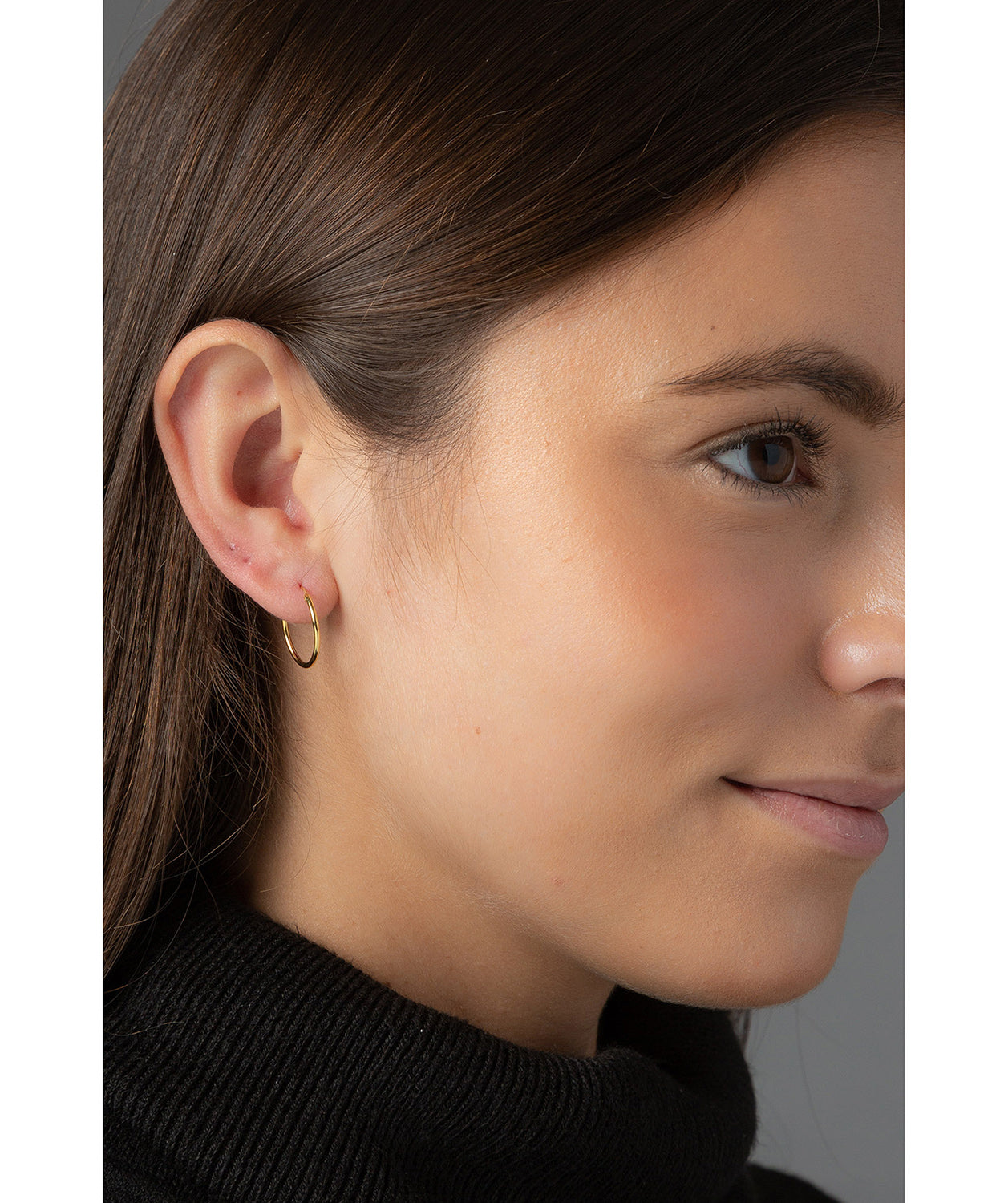 'Yua' Silver Ear Hoops image 2