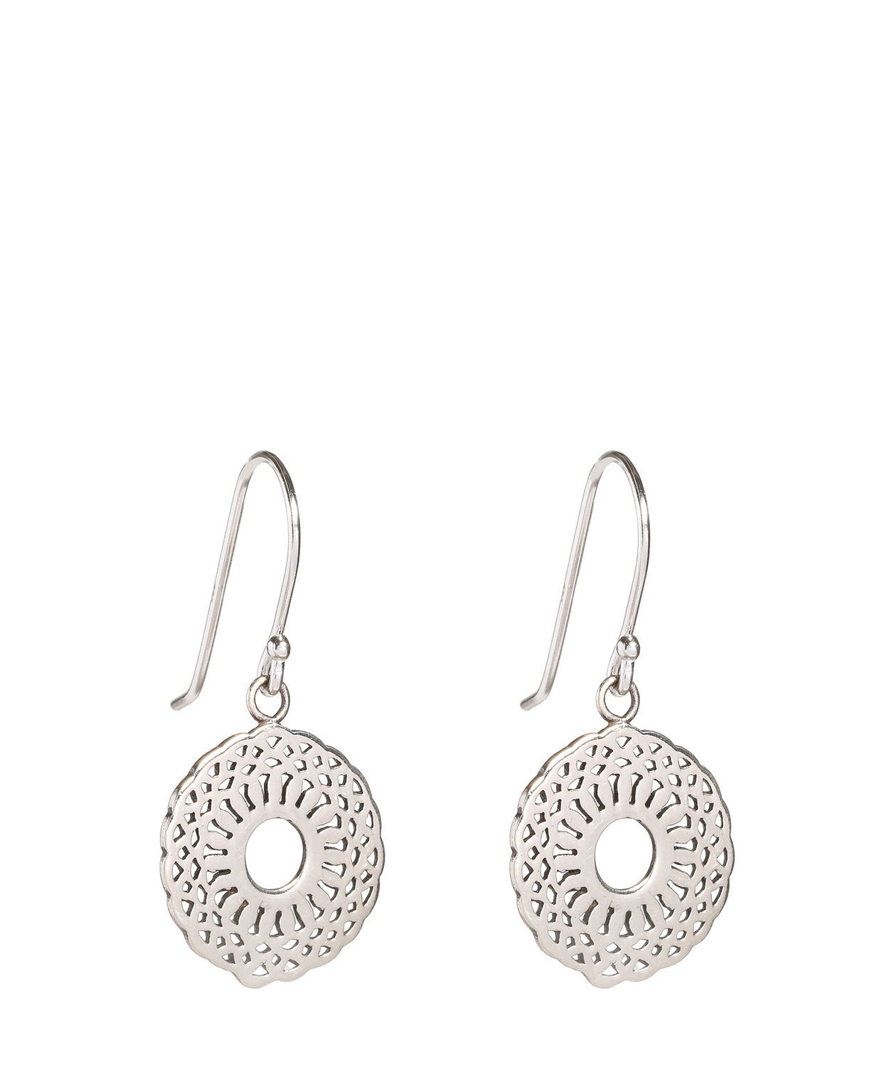 'Hiroe' Silver Patterned Earrings image 1