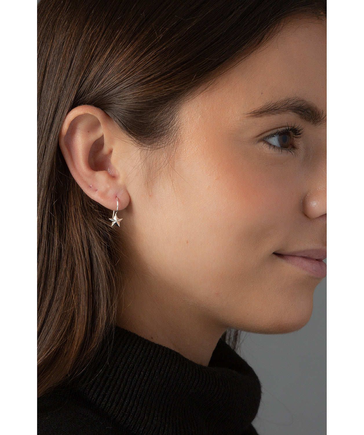 'Hachi' Sterling Silver Star Earrings image 2