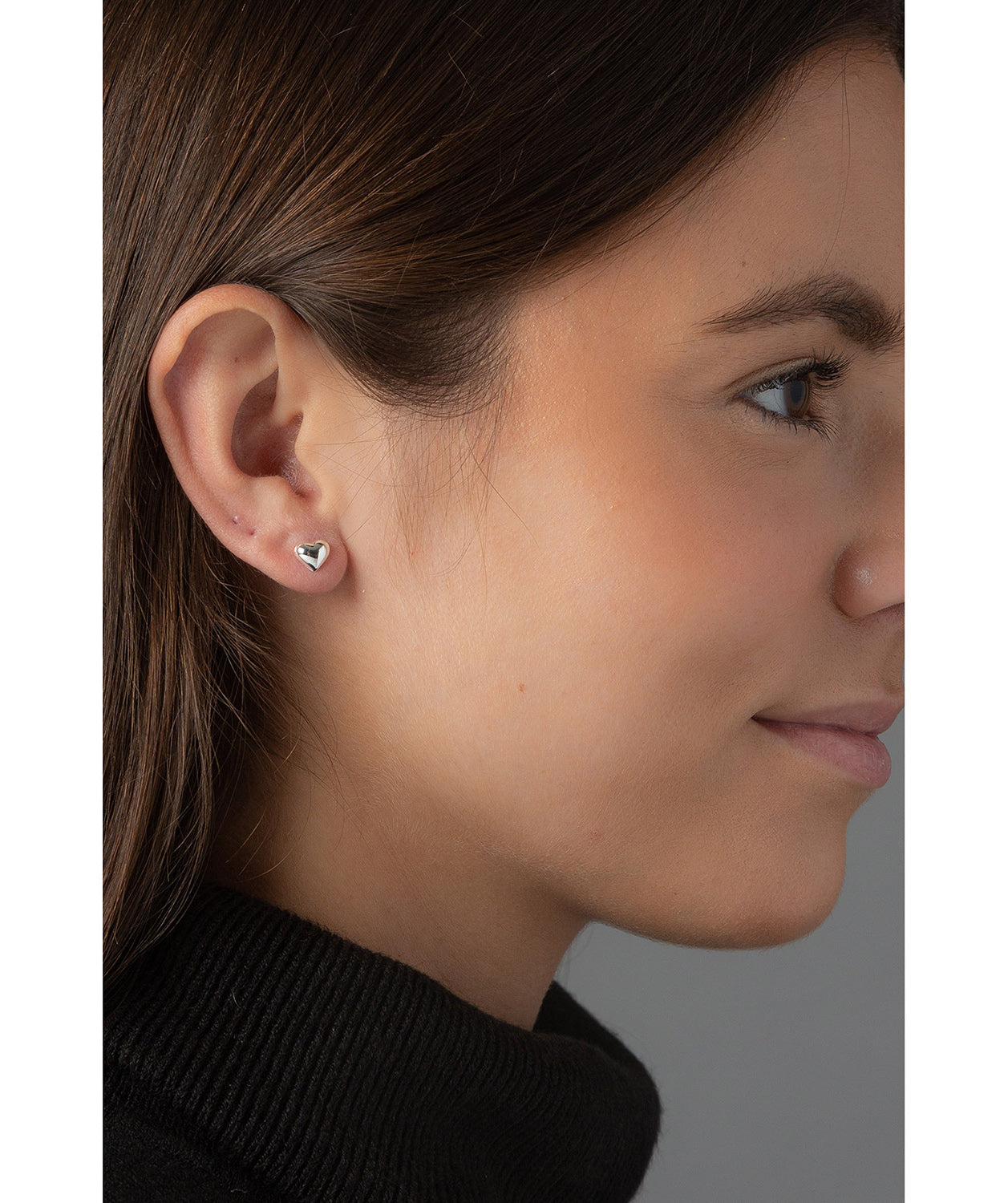 'Phawta' Sterling Silver Heart Stud Earrings
image 2