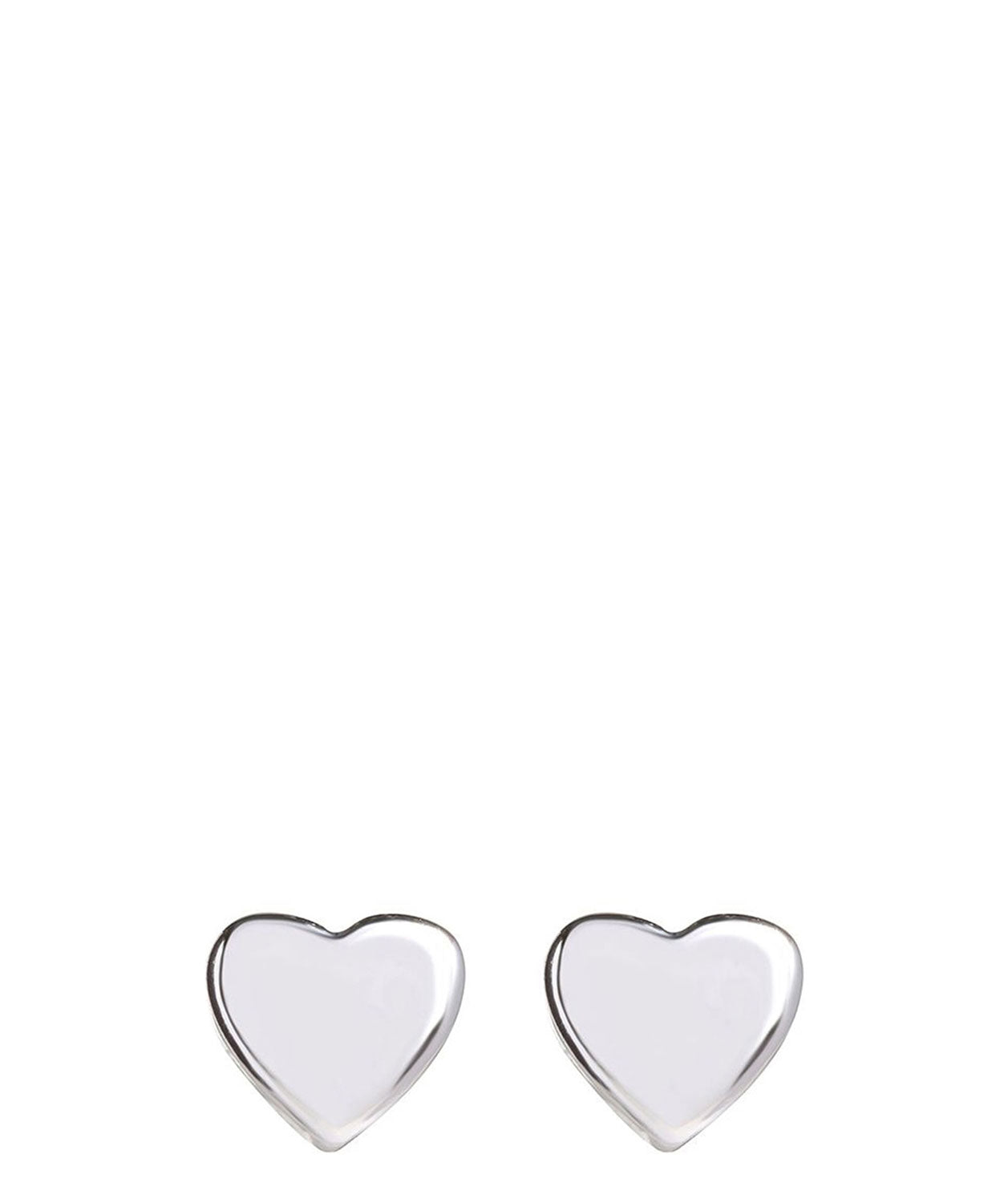 Gift Packaged 'Akiko' Sterling Silver Heart Stud Earrings